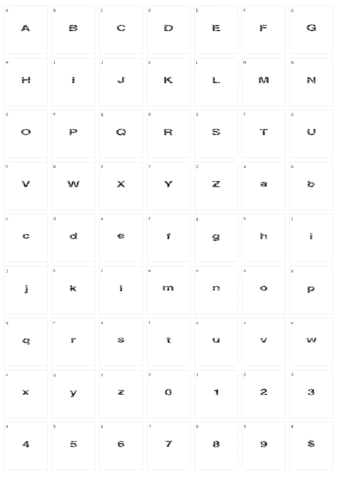 Circuit City Character Set