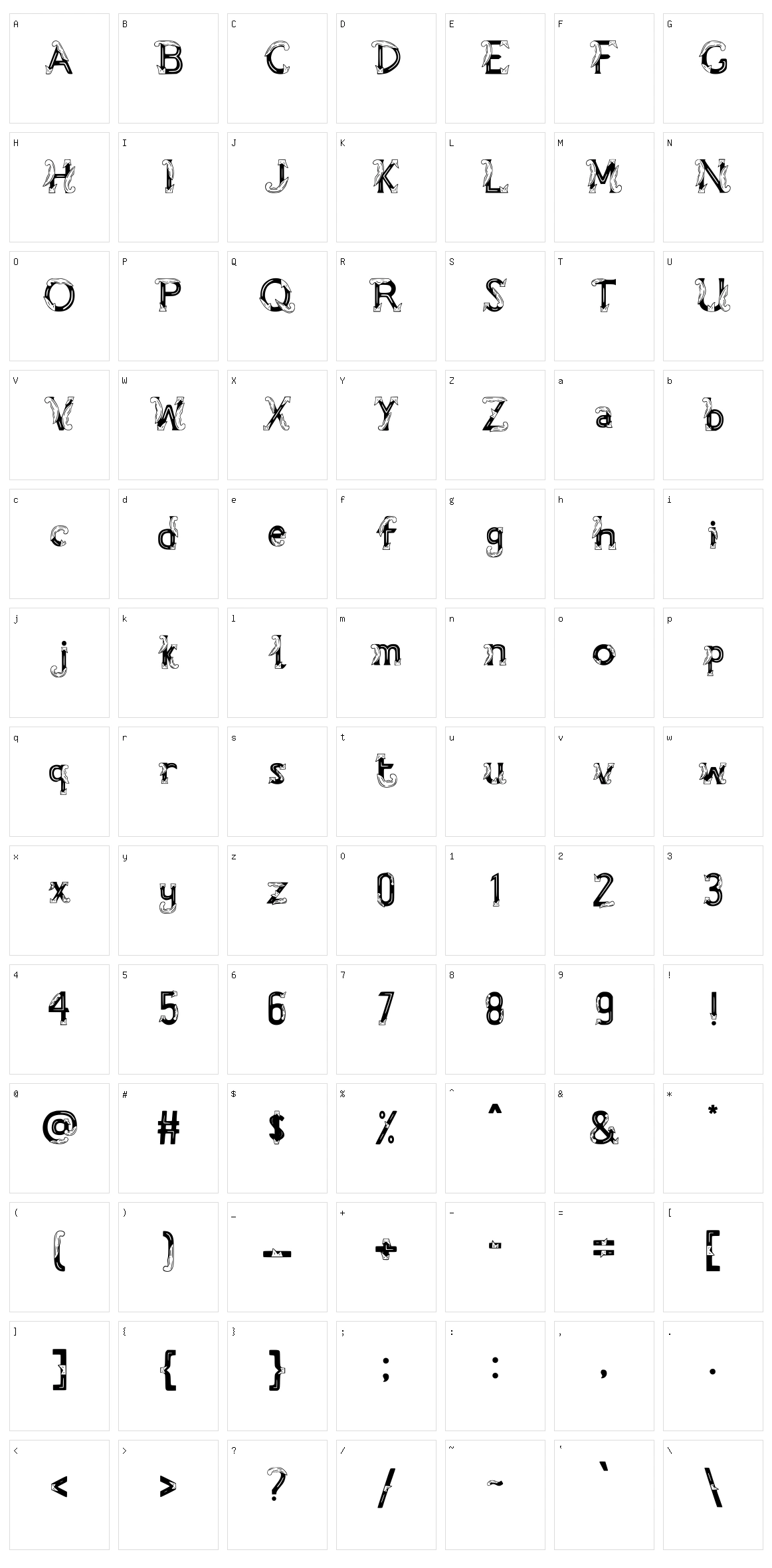 Cirebon Character Set
