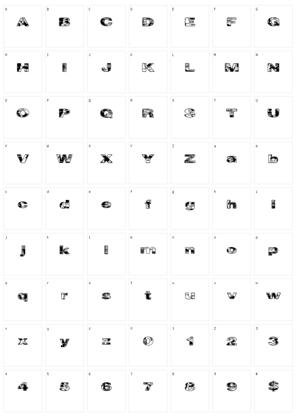 CityVetica Character Set