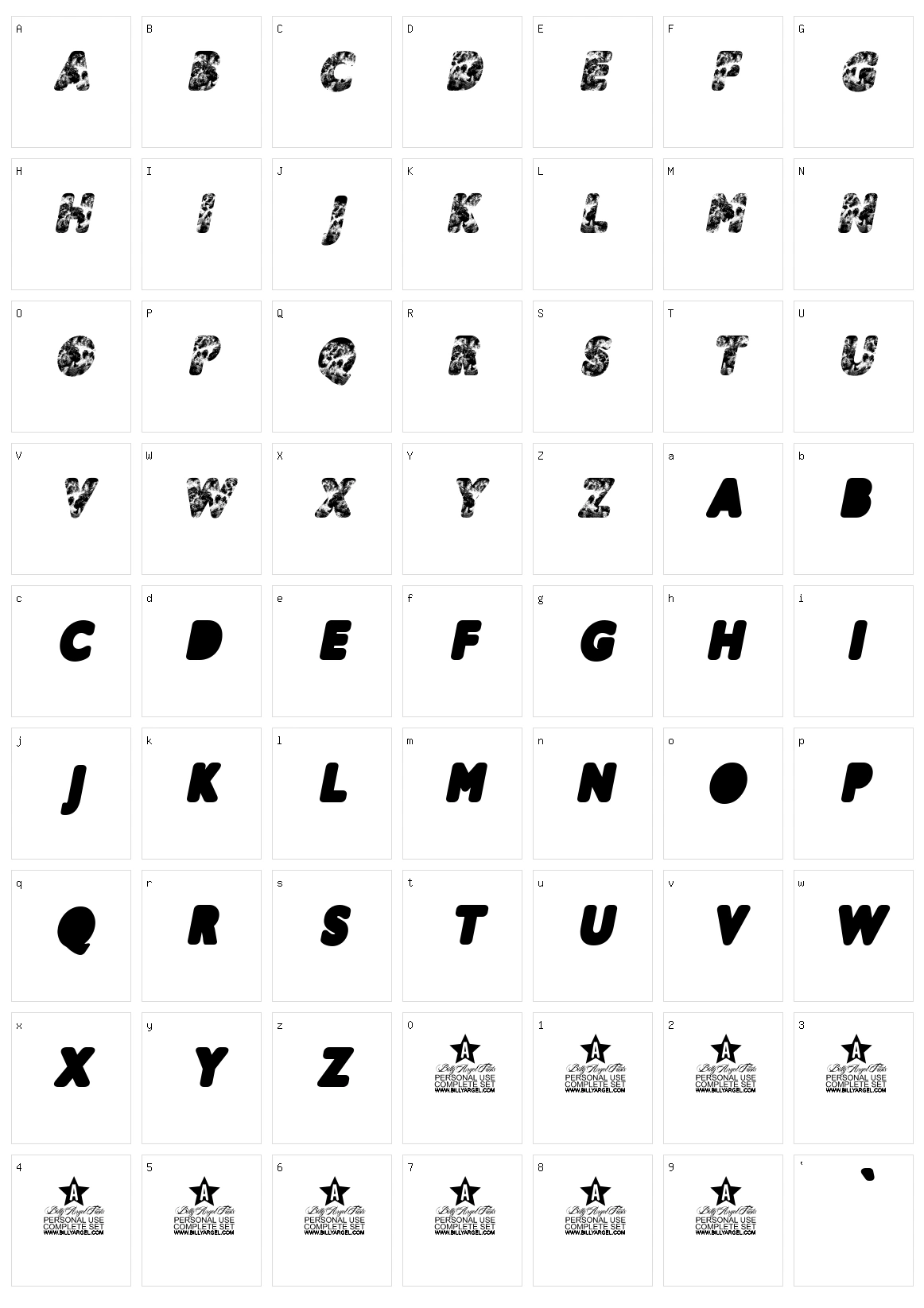 Cloudsky Character Set