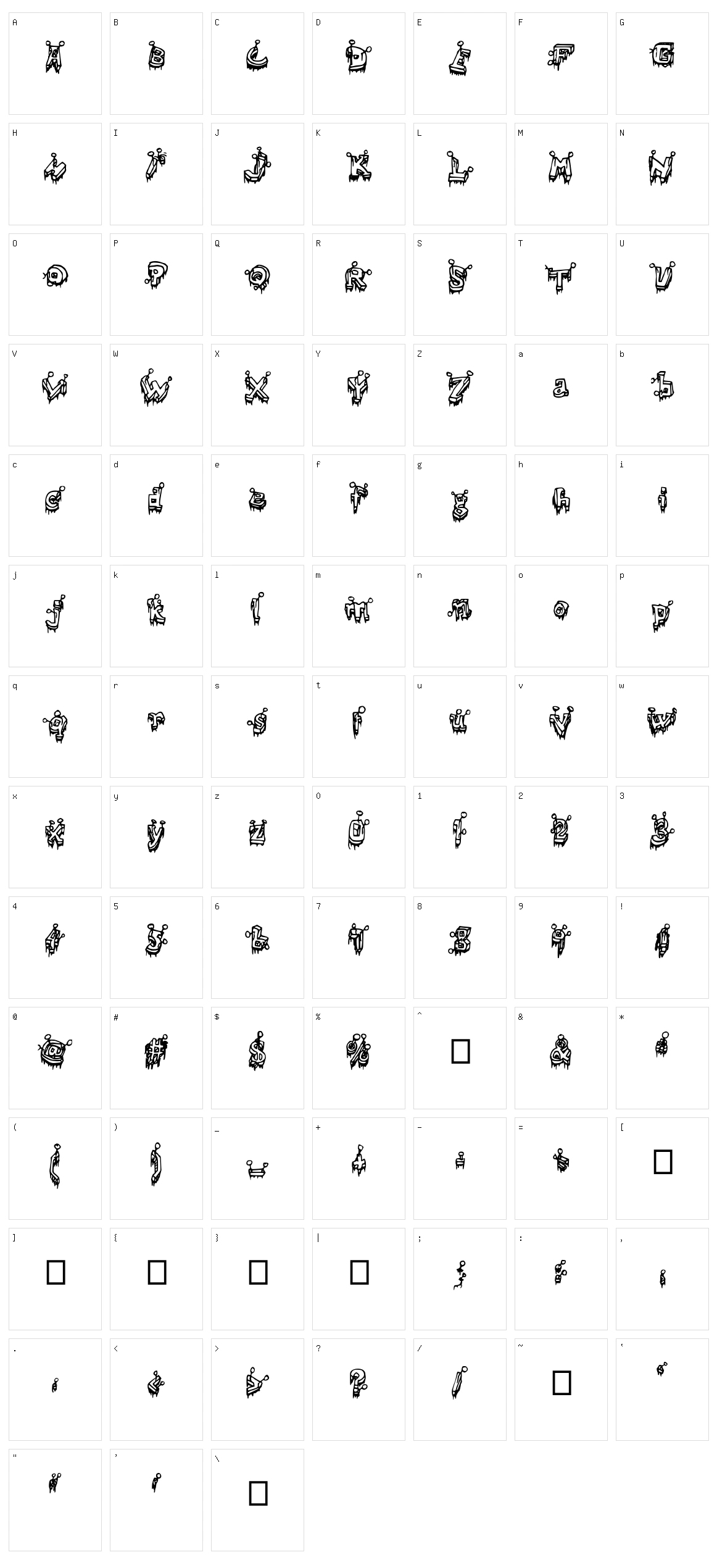CloutÃ© Character Set