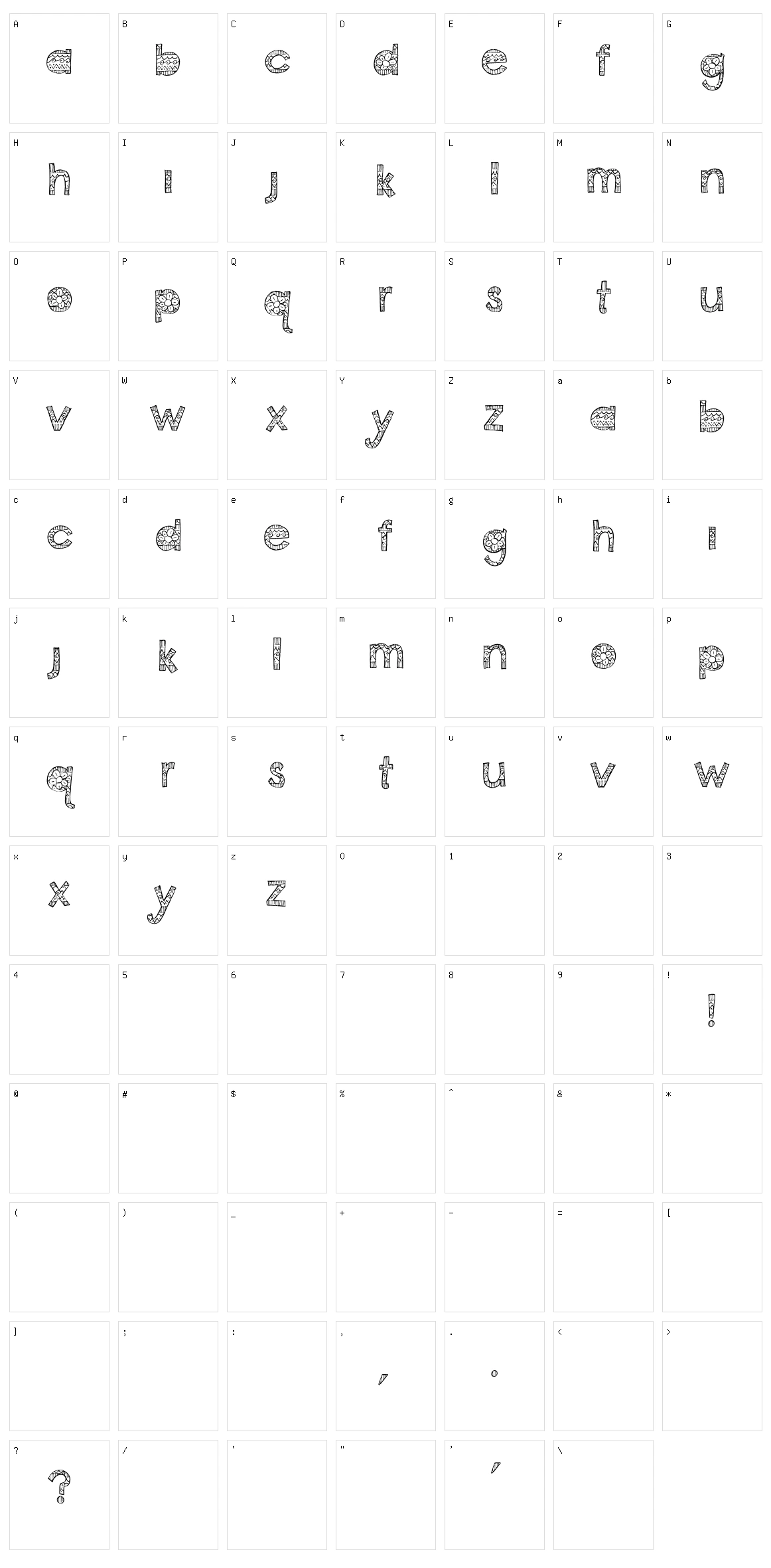 Coconut Point Character Set