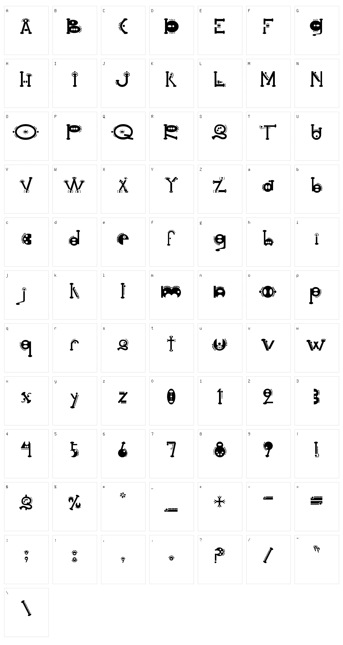 Cocoon Character Set