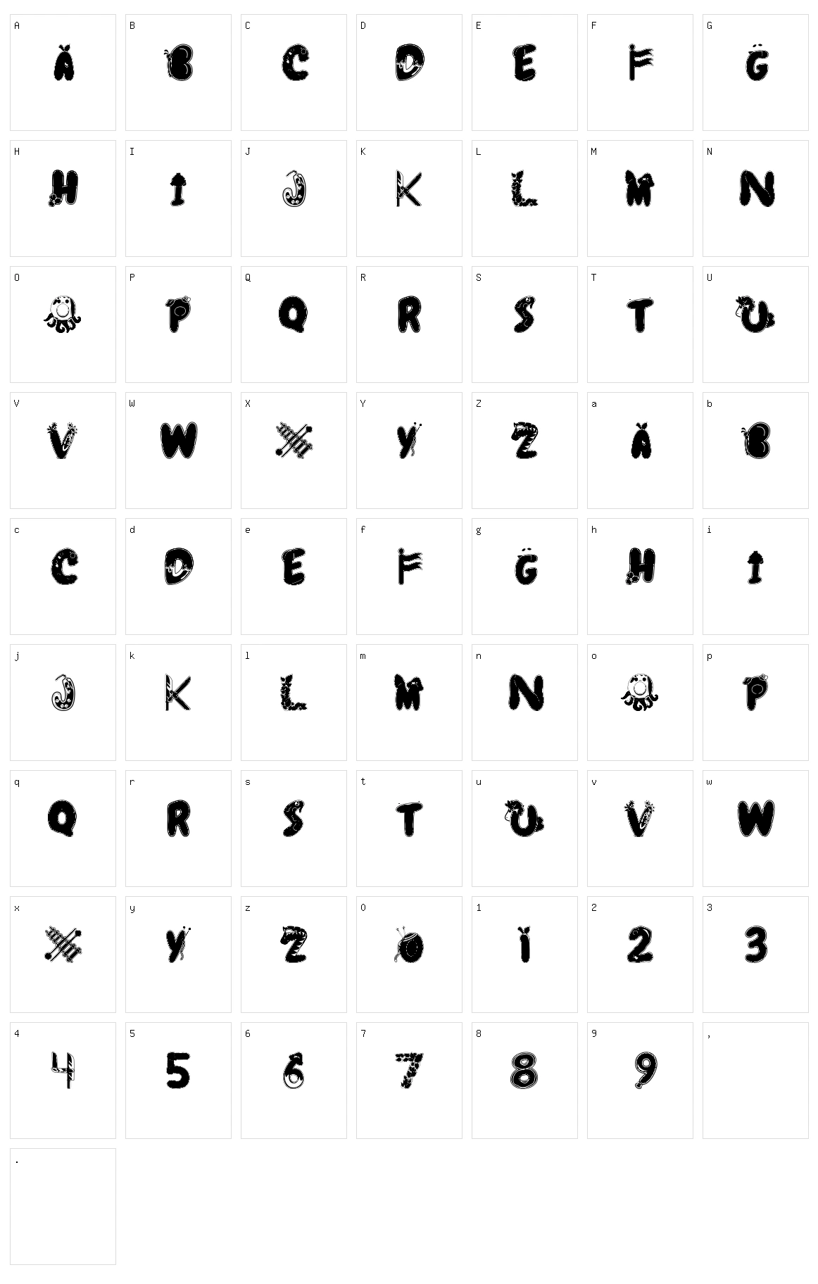 Colorful Decorative Alphabet Character Set