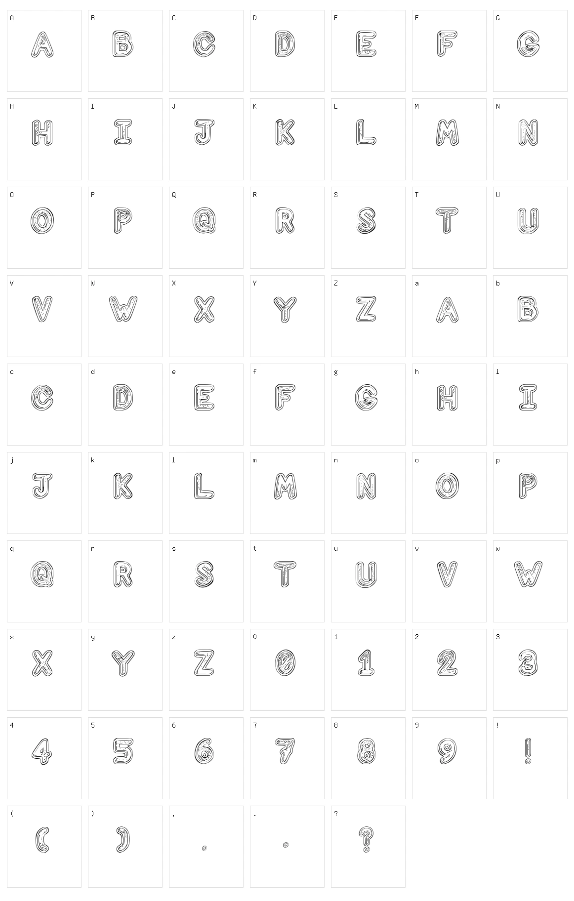 Computer Love Character Set
