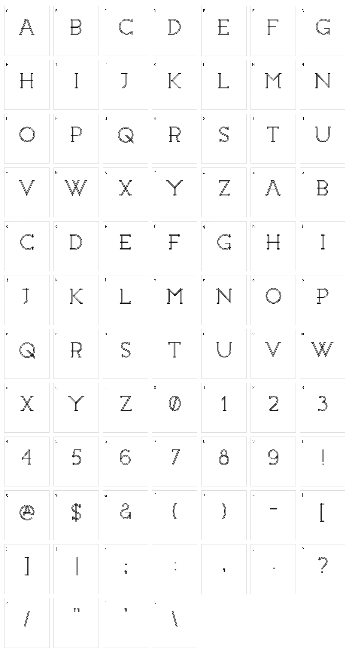 Constrocktion Character Set