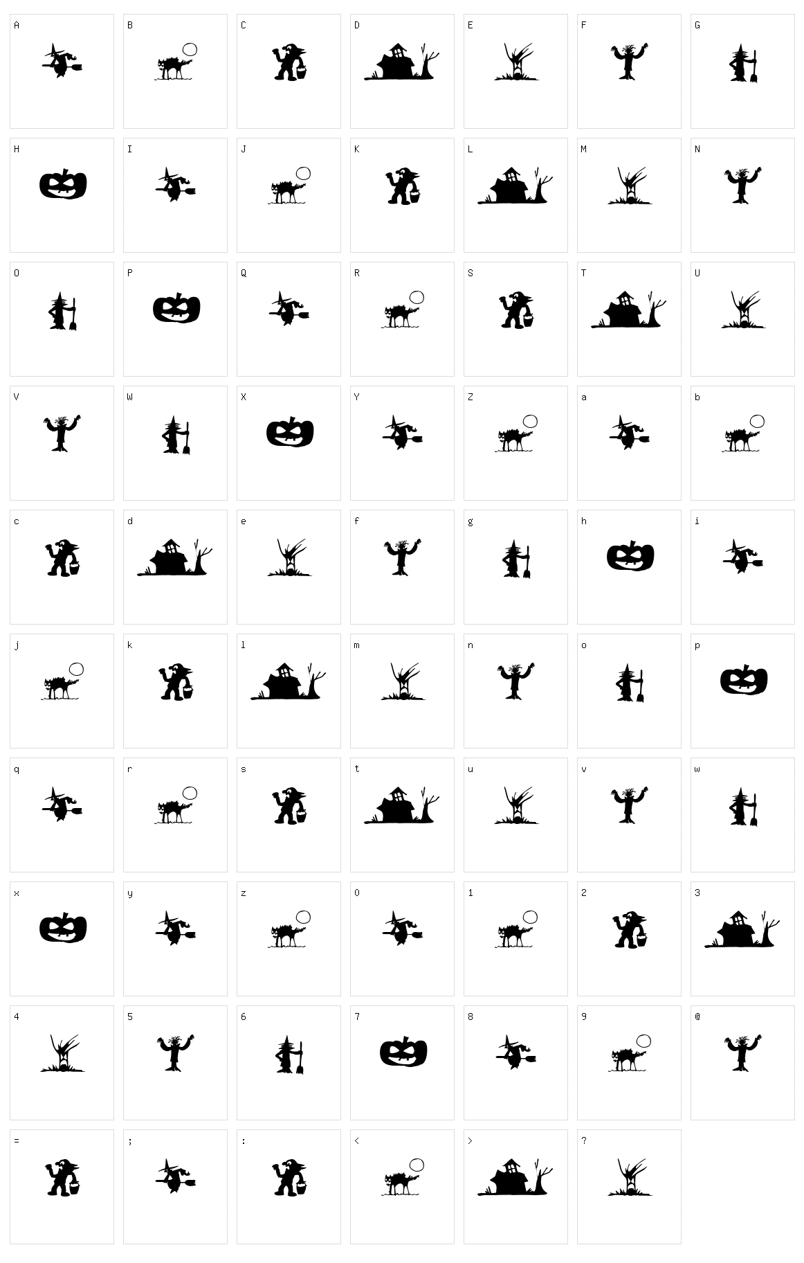 Silbooettes Character Set