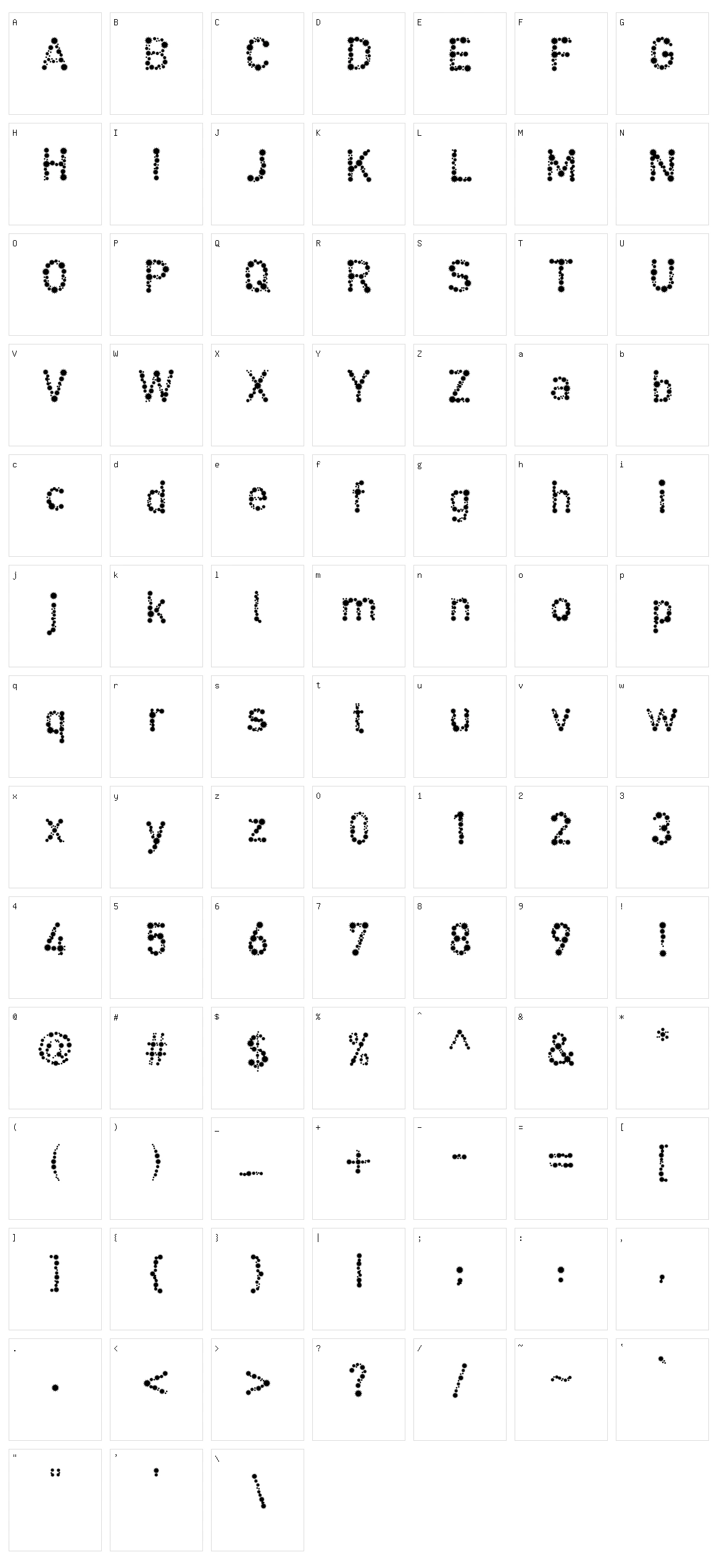 Coronaviral Character Set