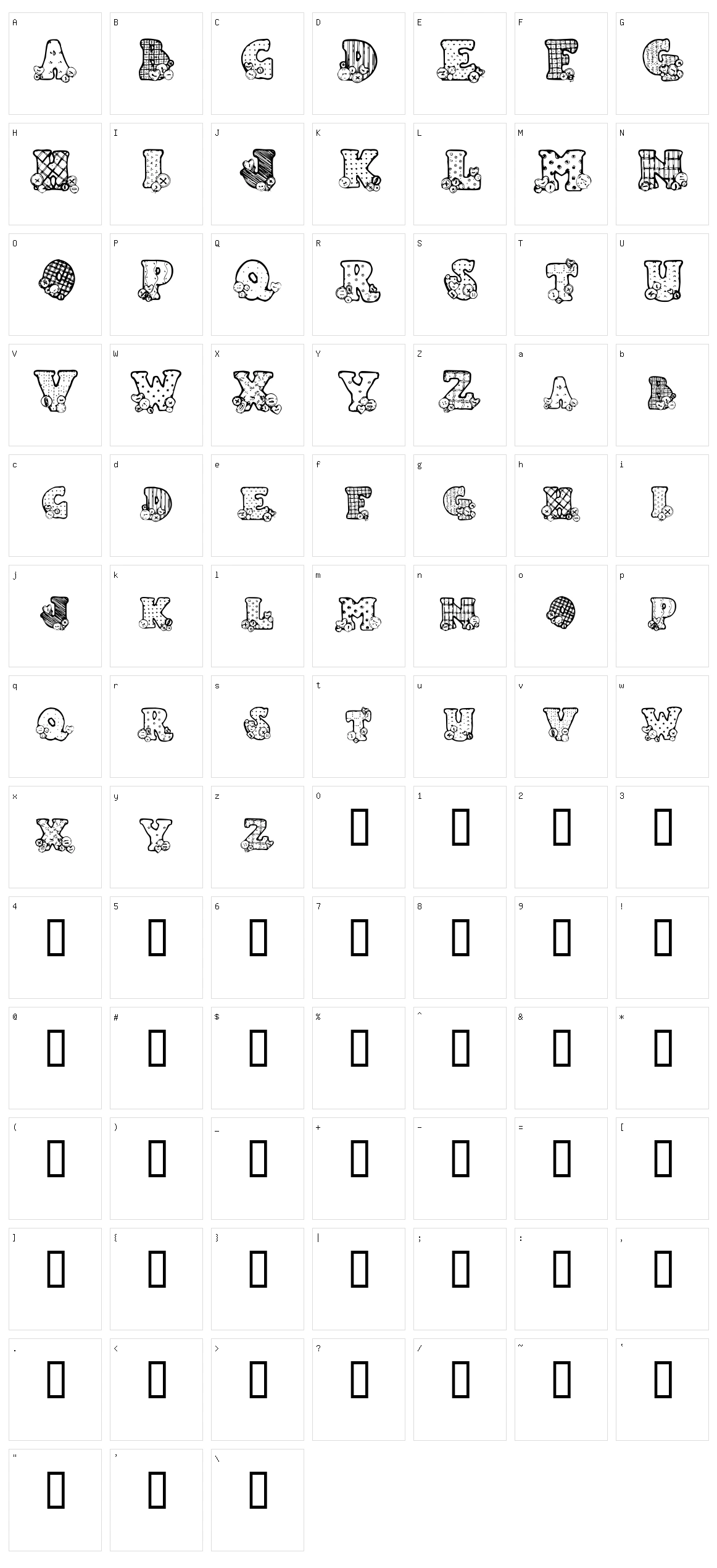 Country Button Character Set