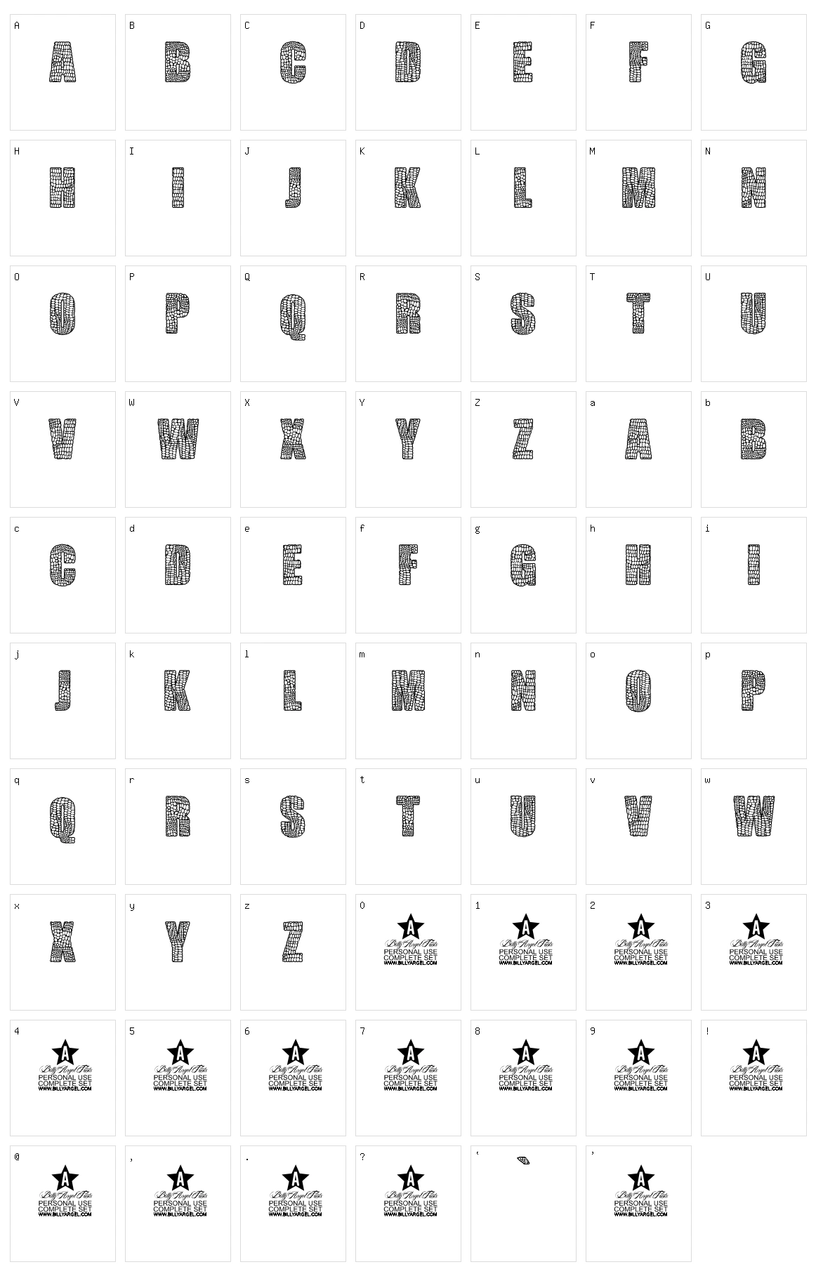 Creature Character Set