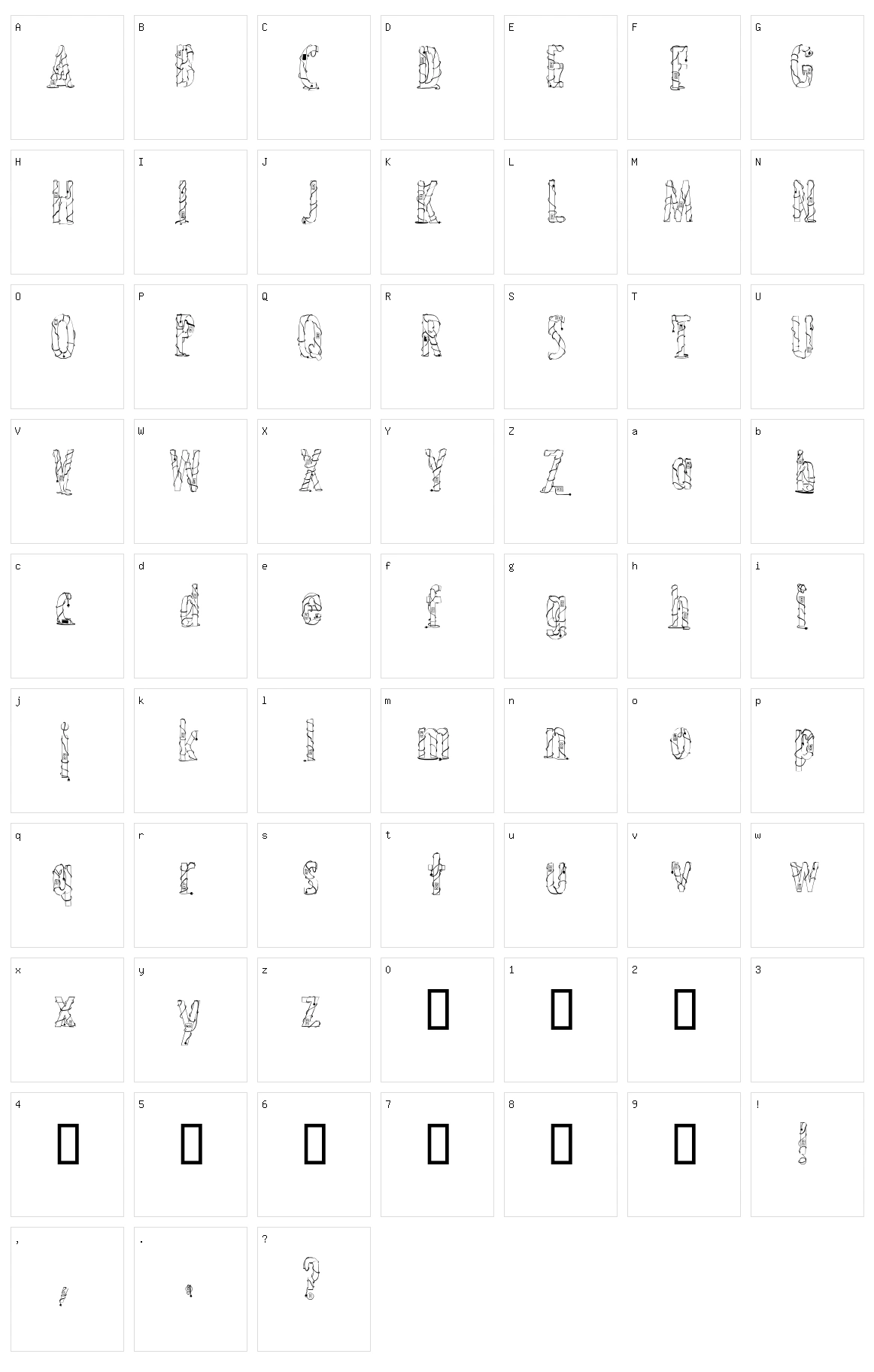 Crossed Wires Character Set