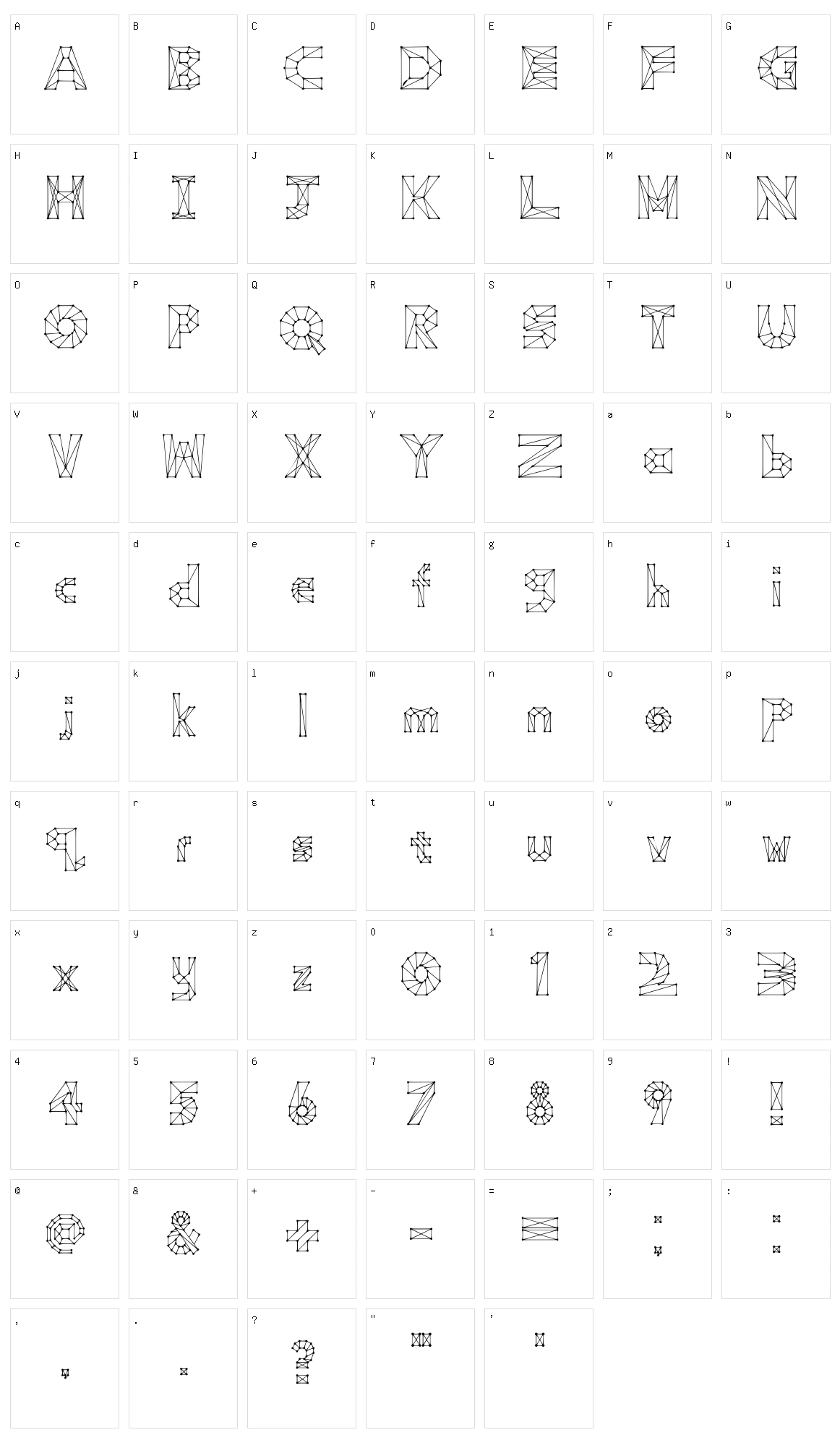 Cubism Connect Character Set