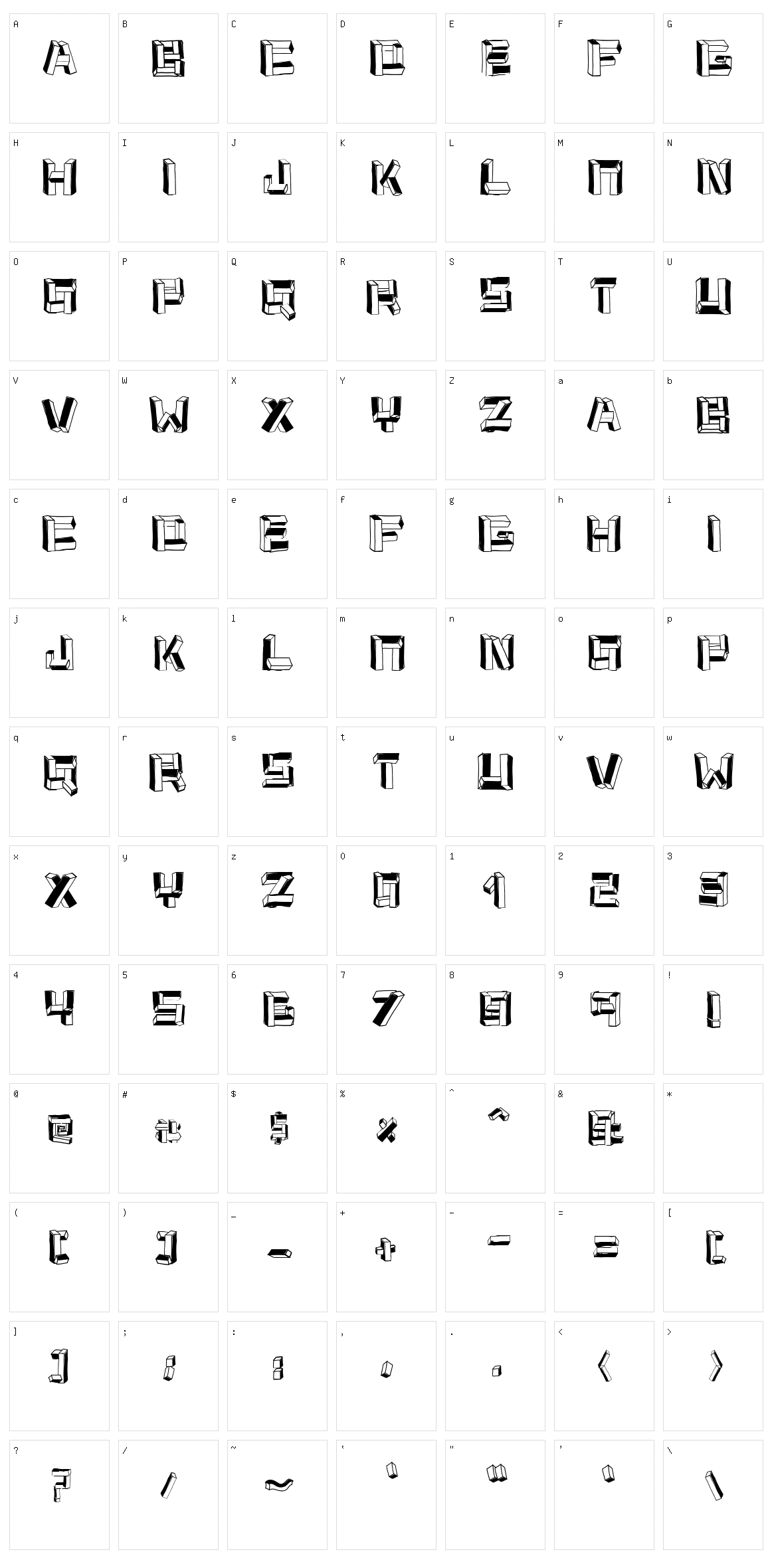 Cubus Character Set