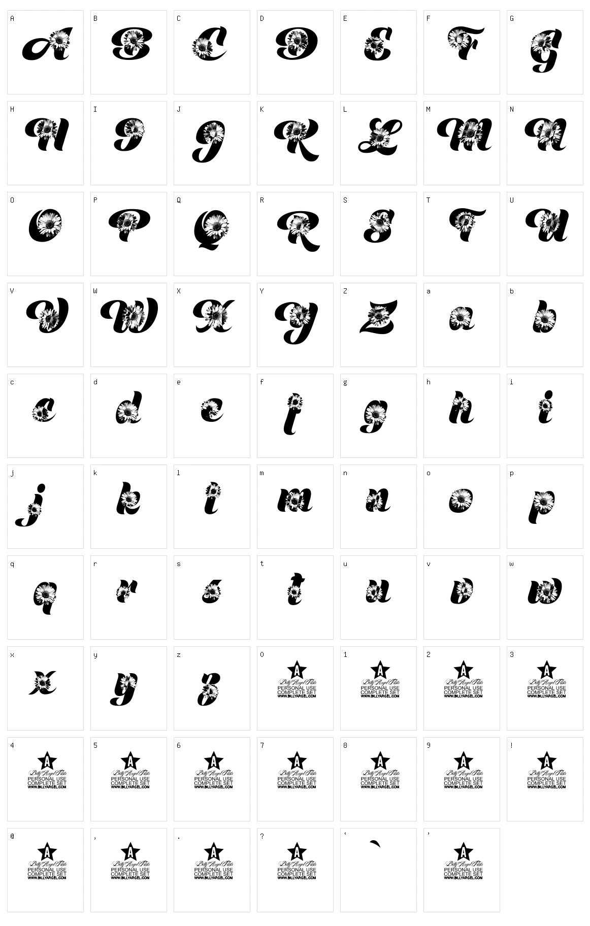 Daisyway Character Set