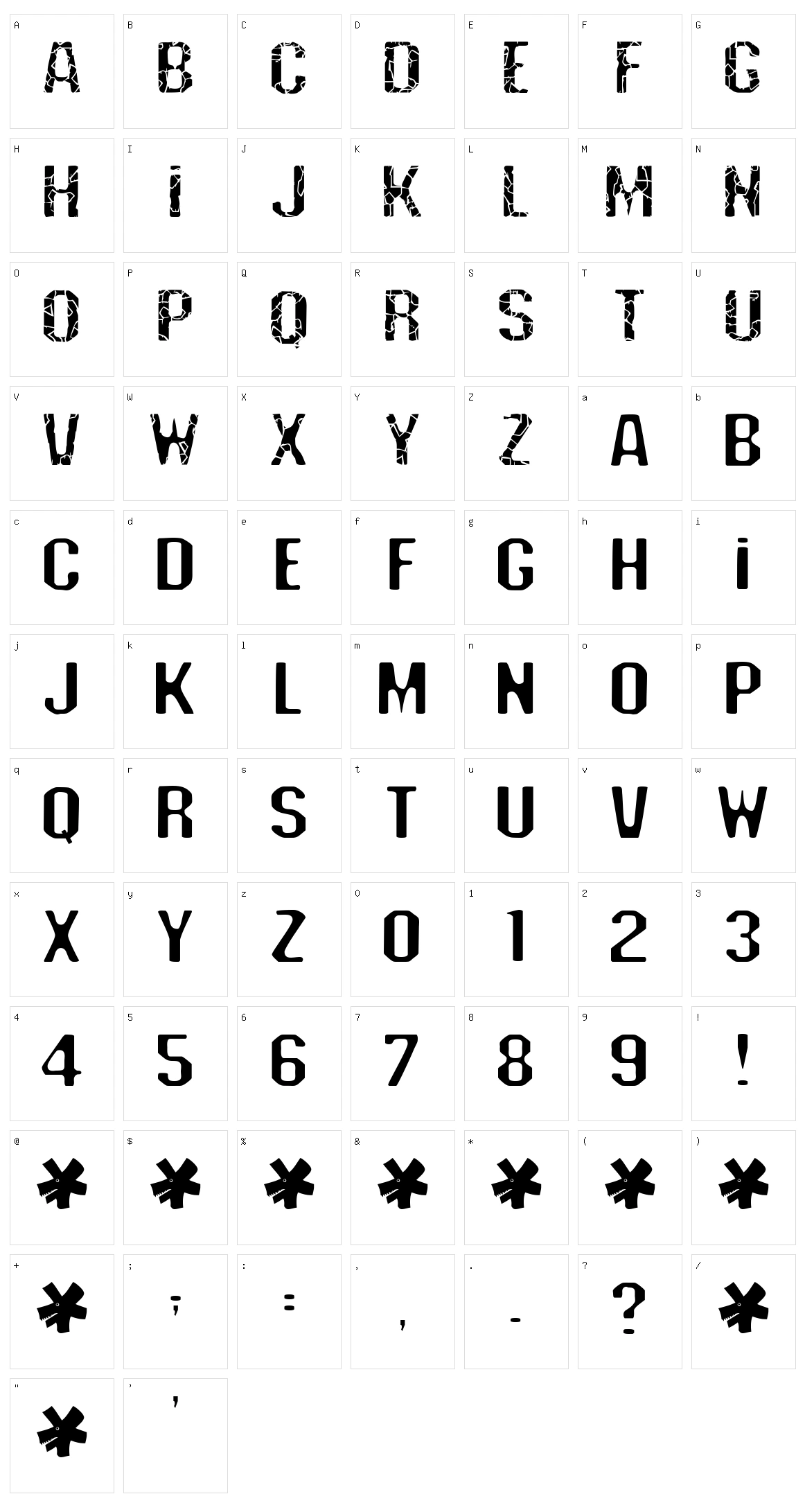 Deadline Character Set