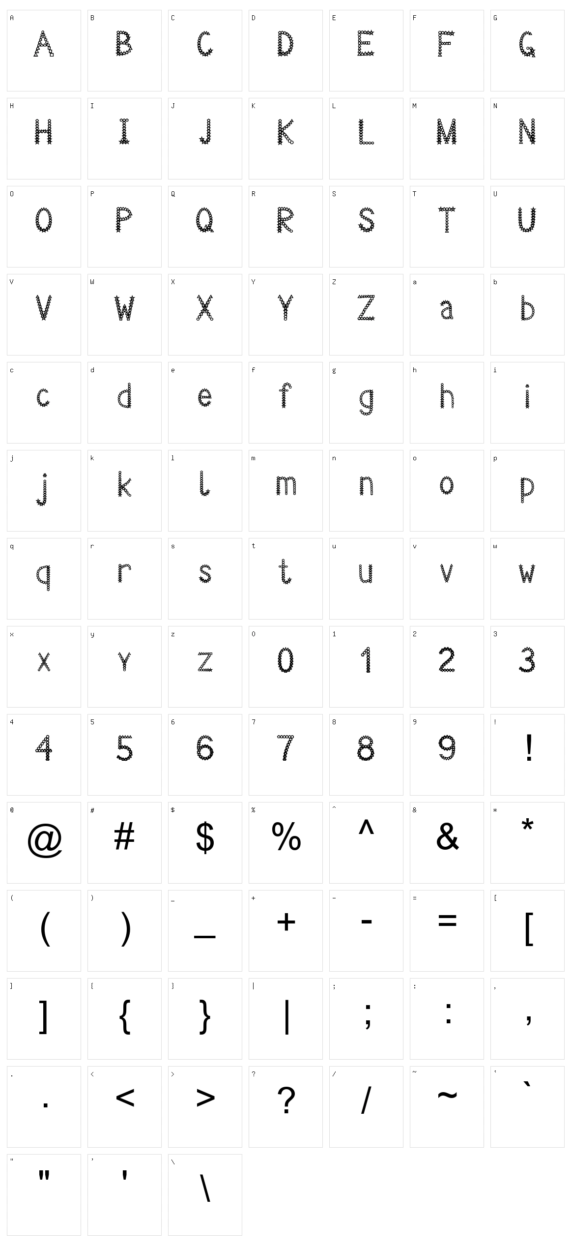 Decorissimant Viper 78 Character Set