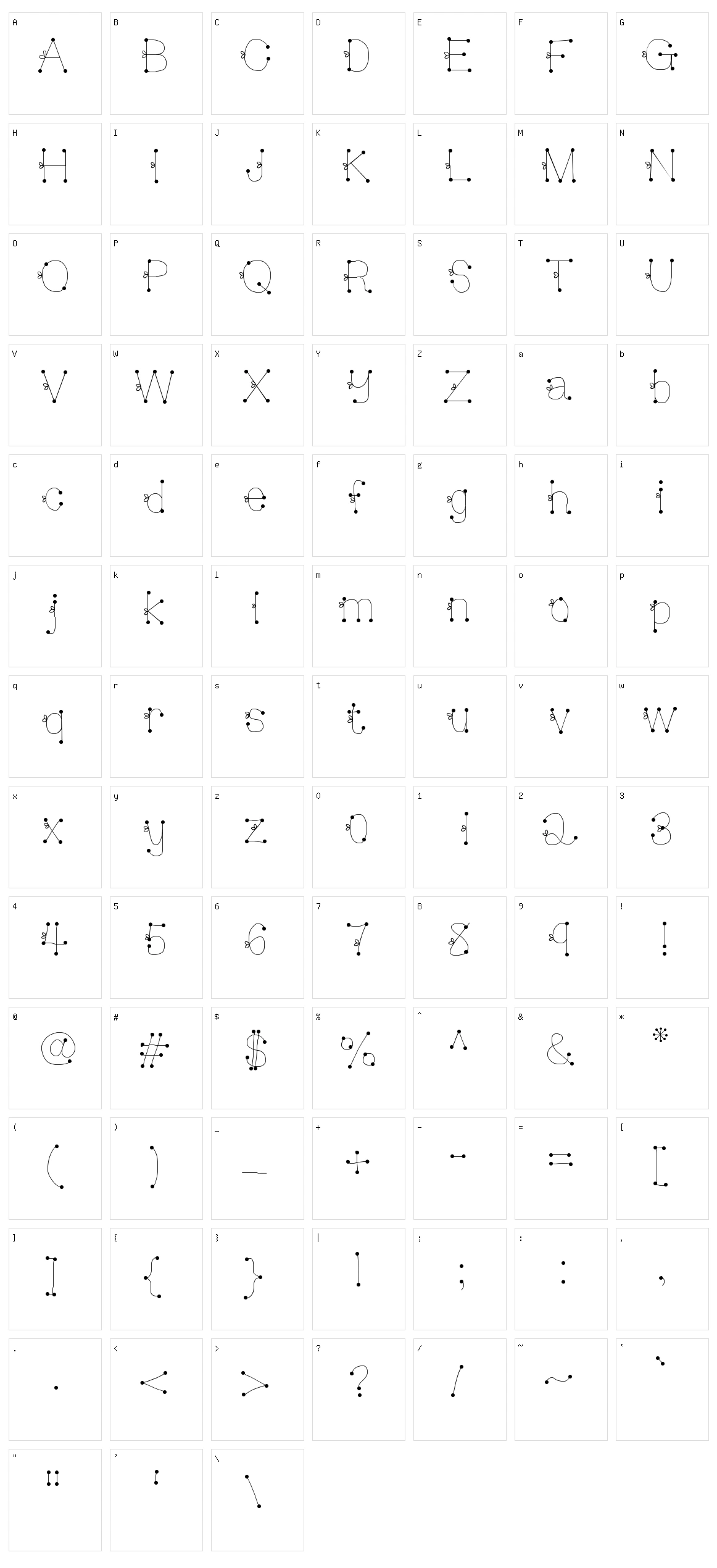 DeeDee Squiggles And Ties Character Set