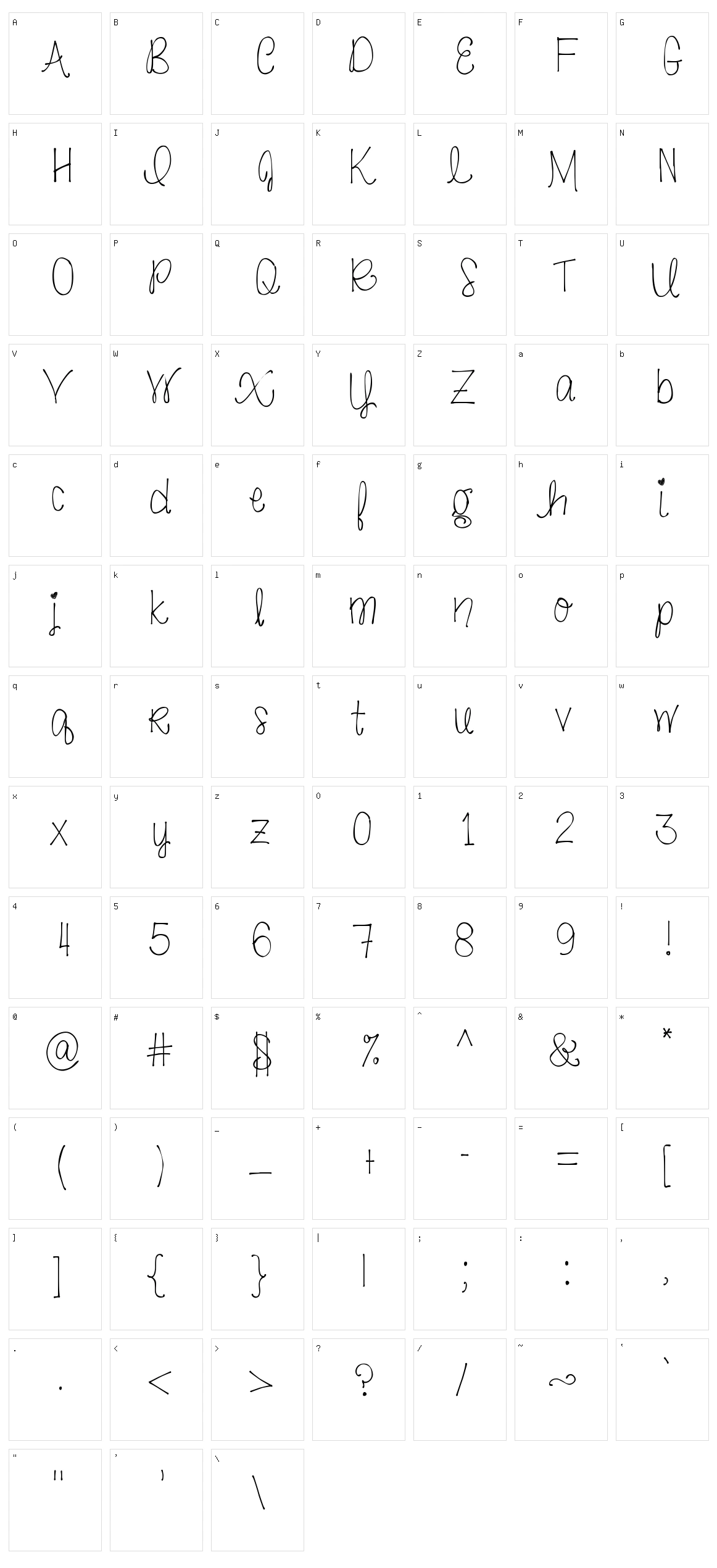 Just Beautiful Simplicity Character Set