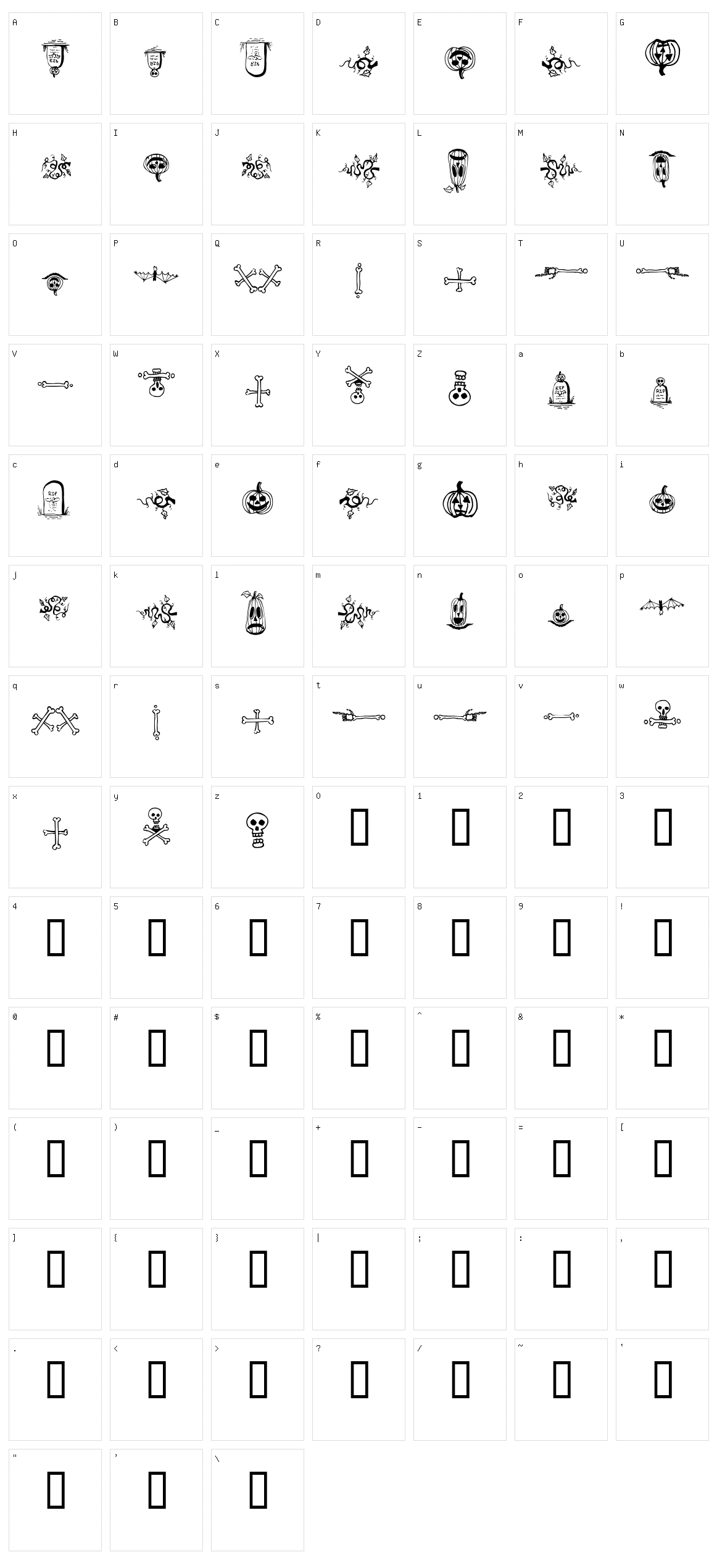 Halloween Borders Character Set