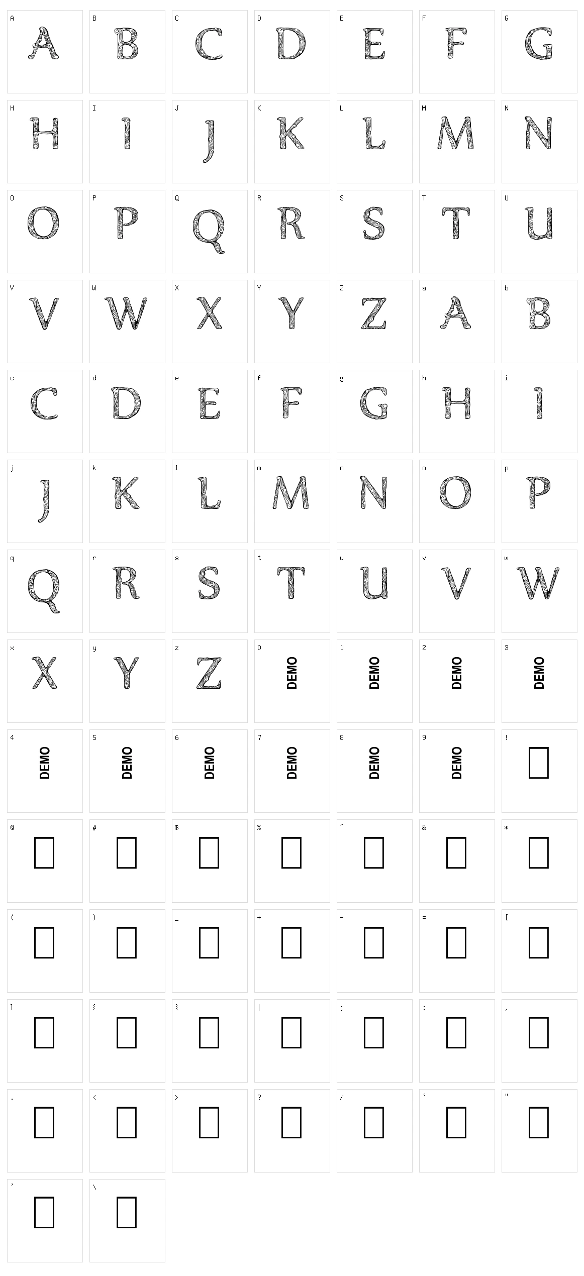 Denka Character Set