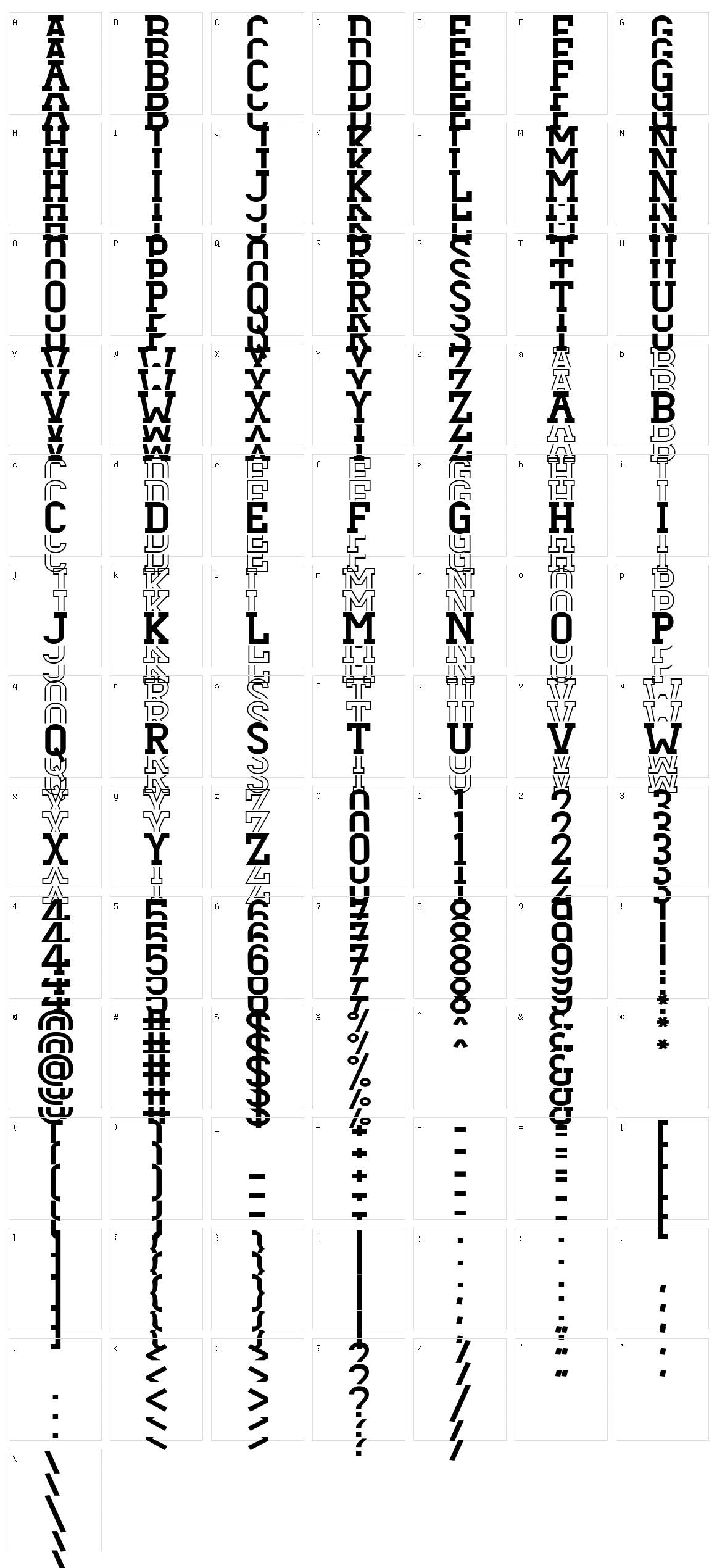 Dezire Stacked Character Set