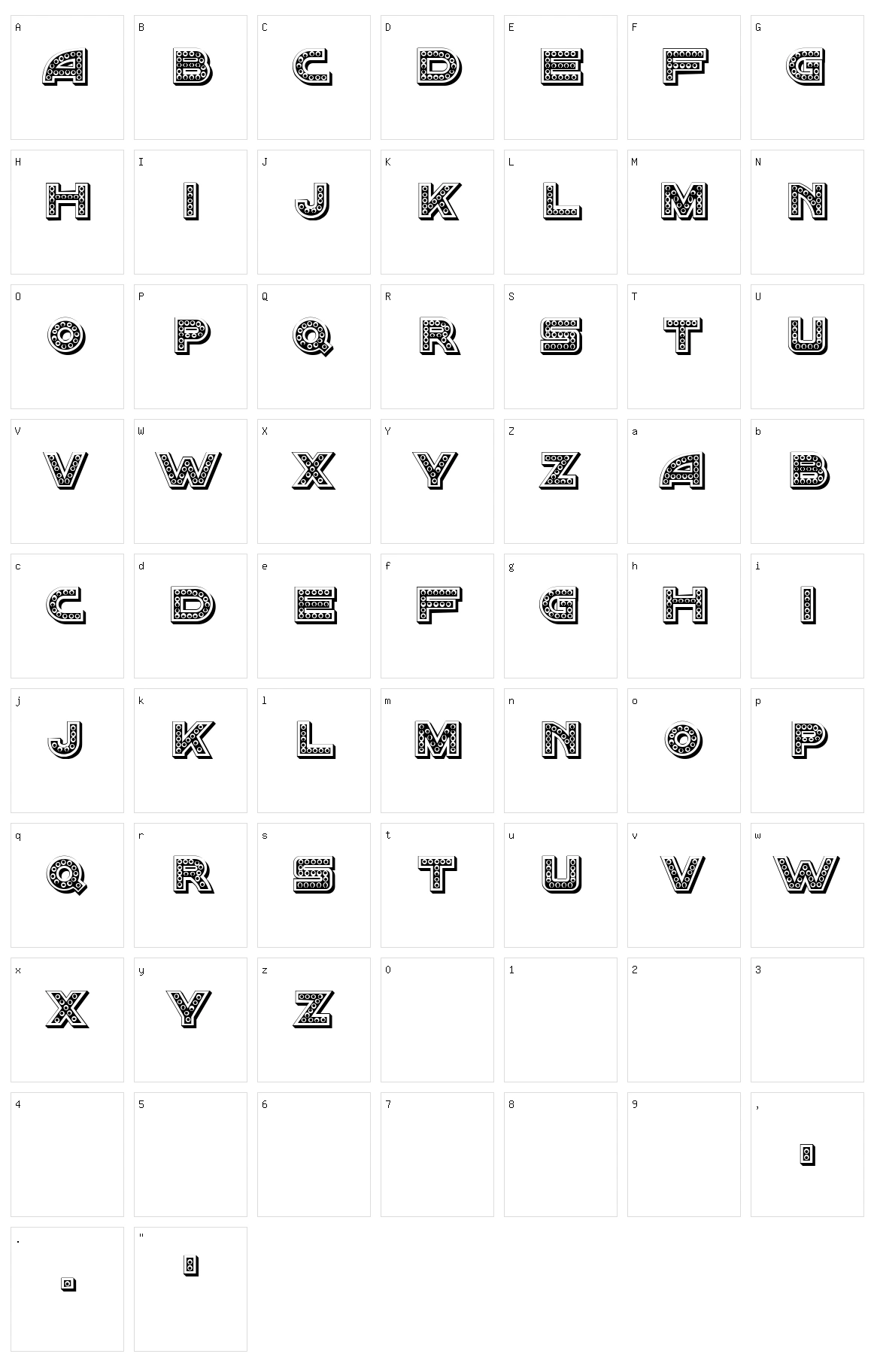 Dial Character Set