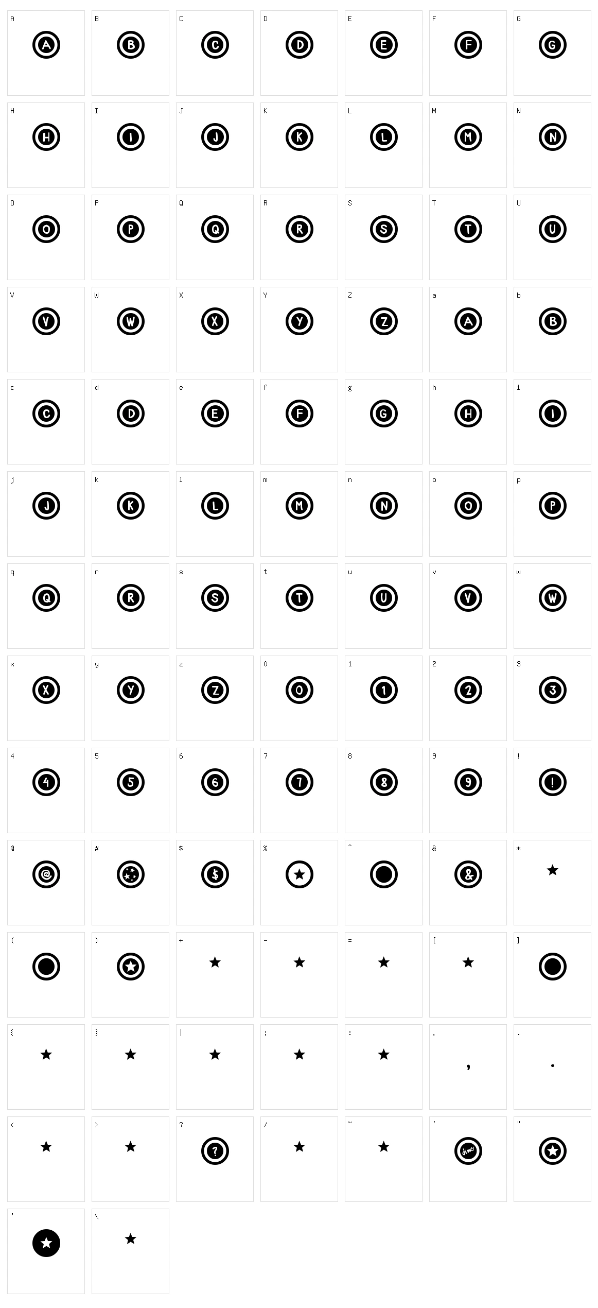 Dialtone Character Set