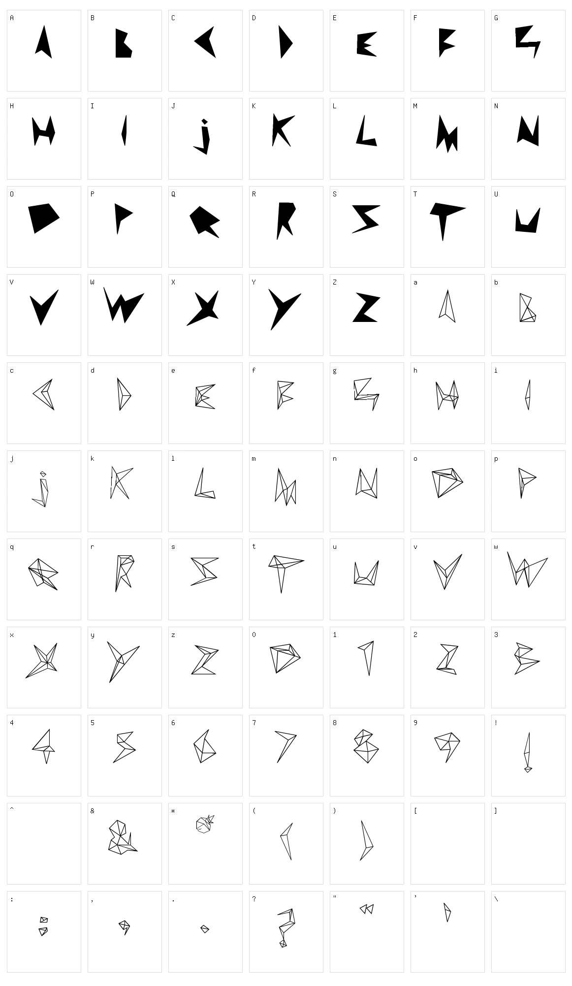 Diamond D Character Set
