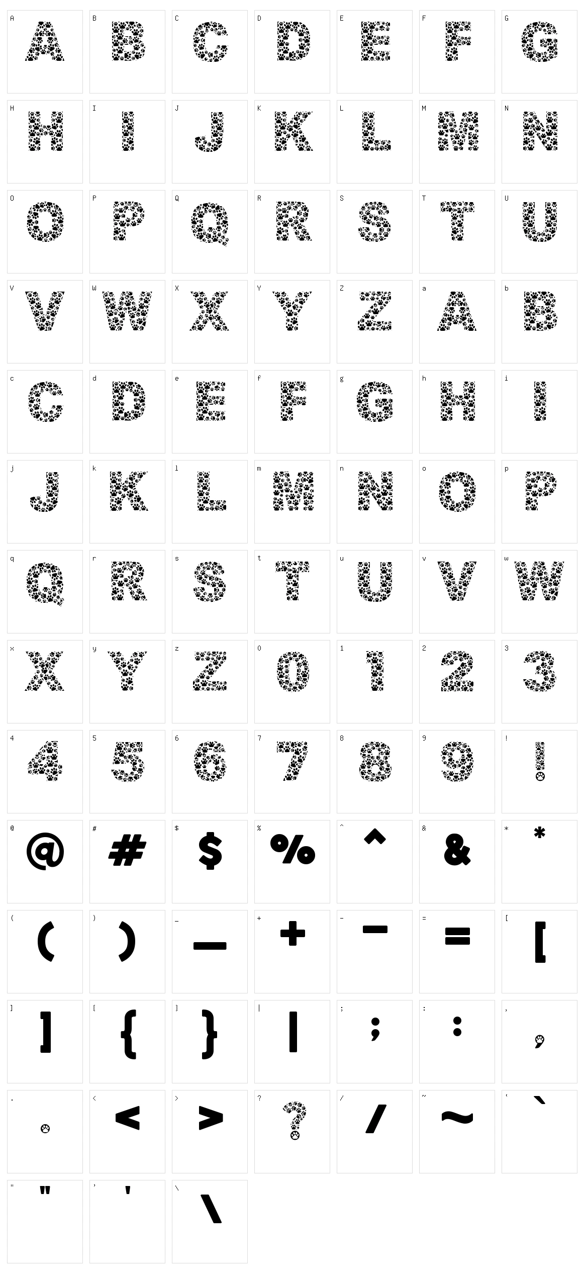 Dog Style Character Set