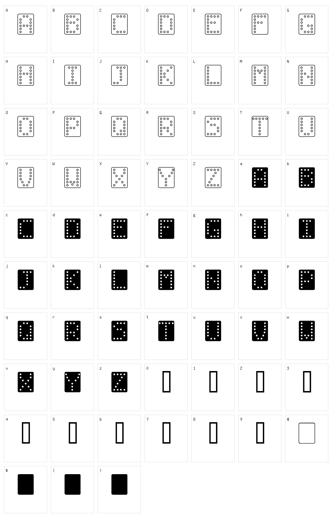 Domino Character Set