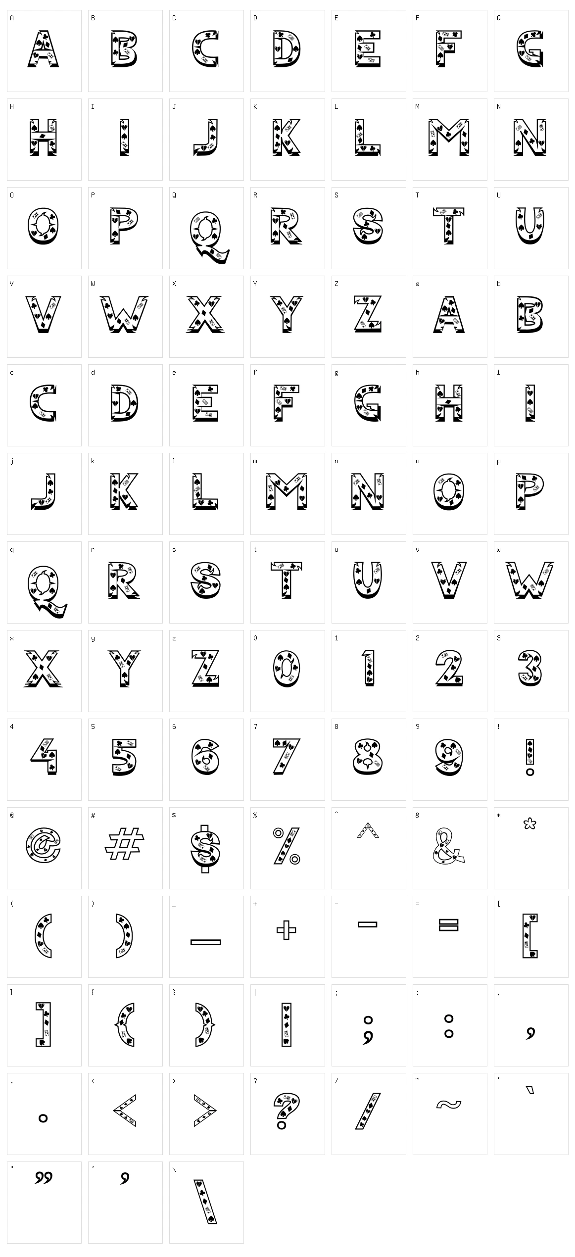 Domino Character Set