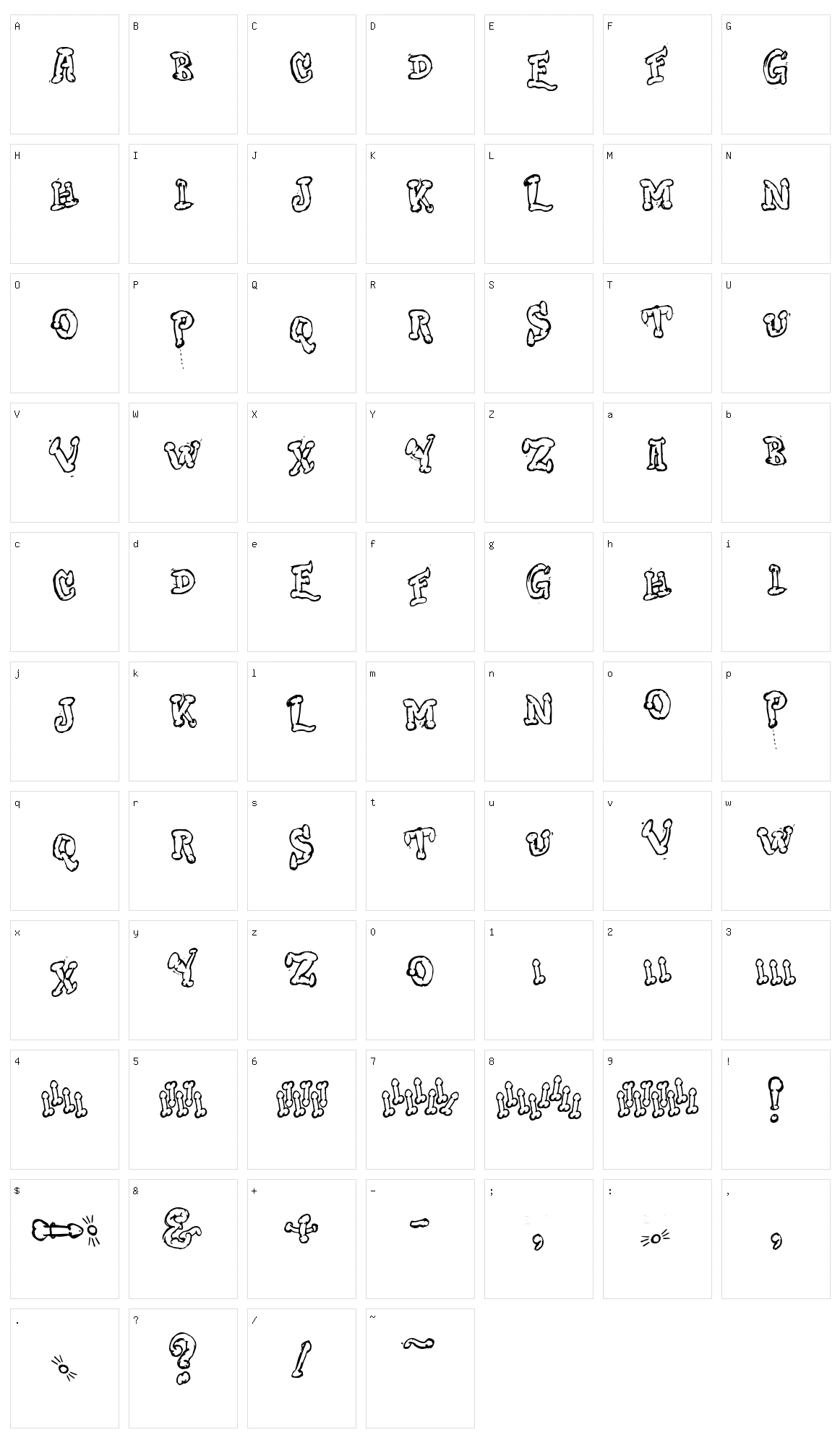Dong Casual Character Set