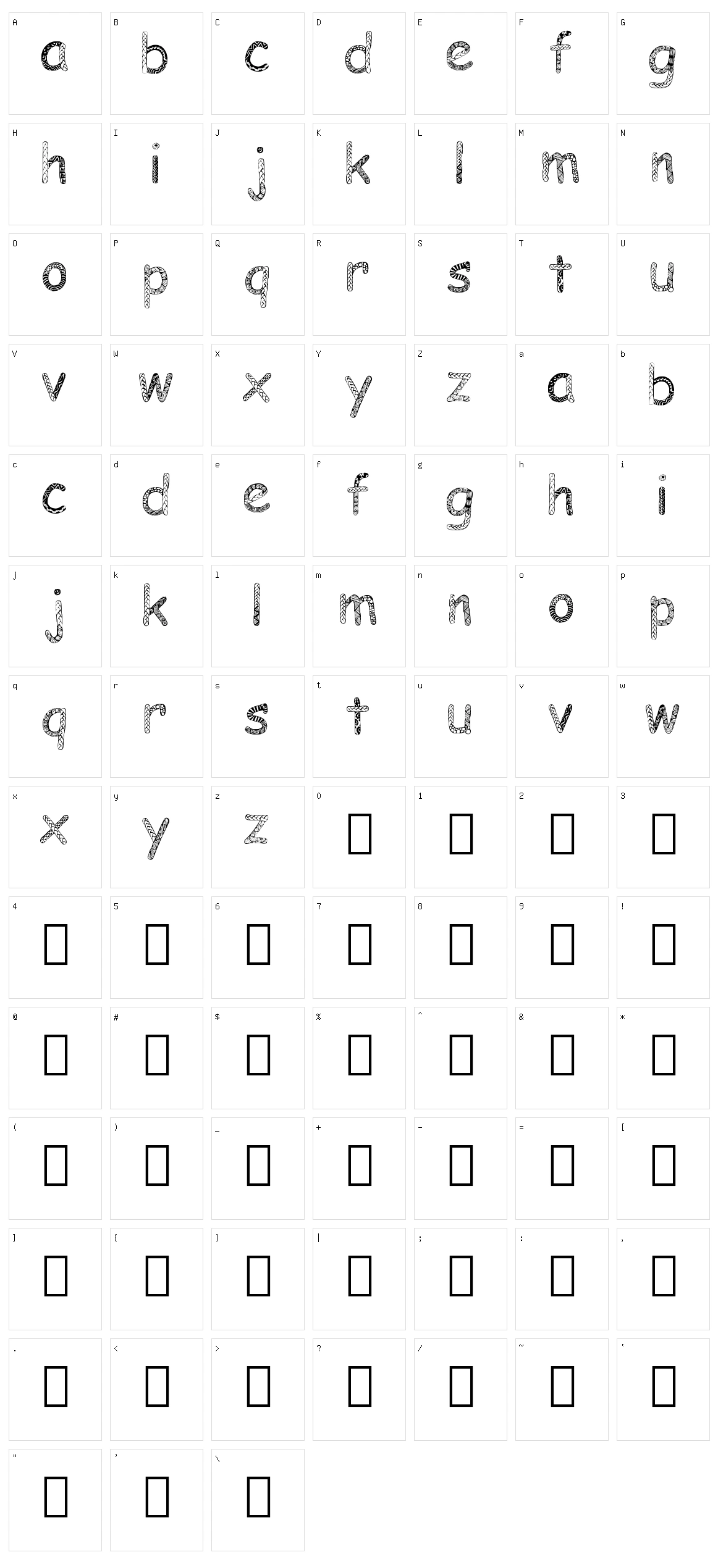 Doodlowers Character Set
