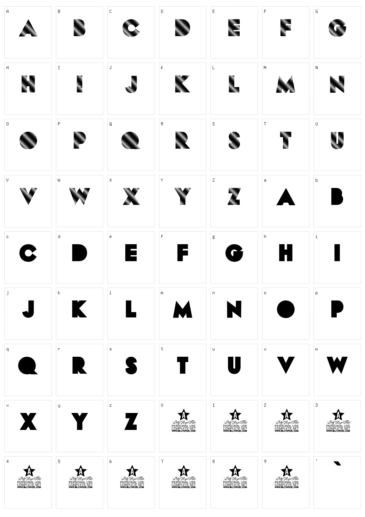 Dotz Character Set