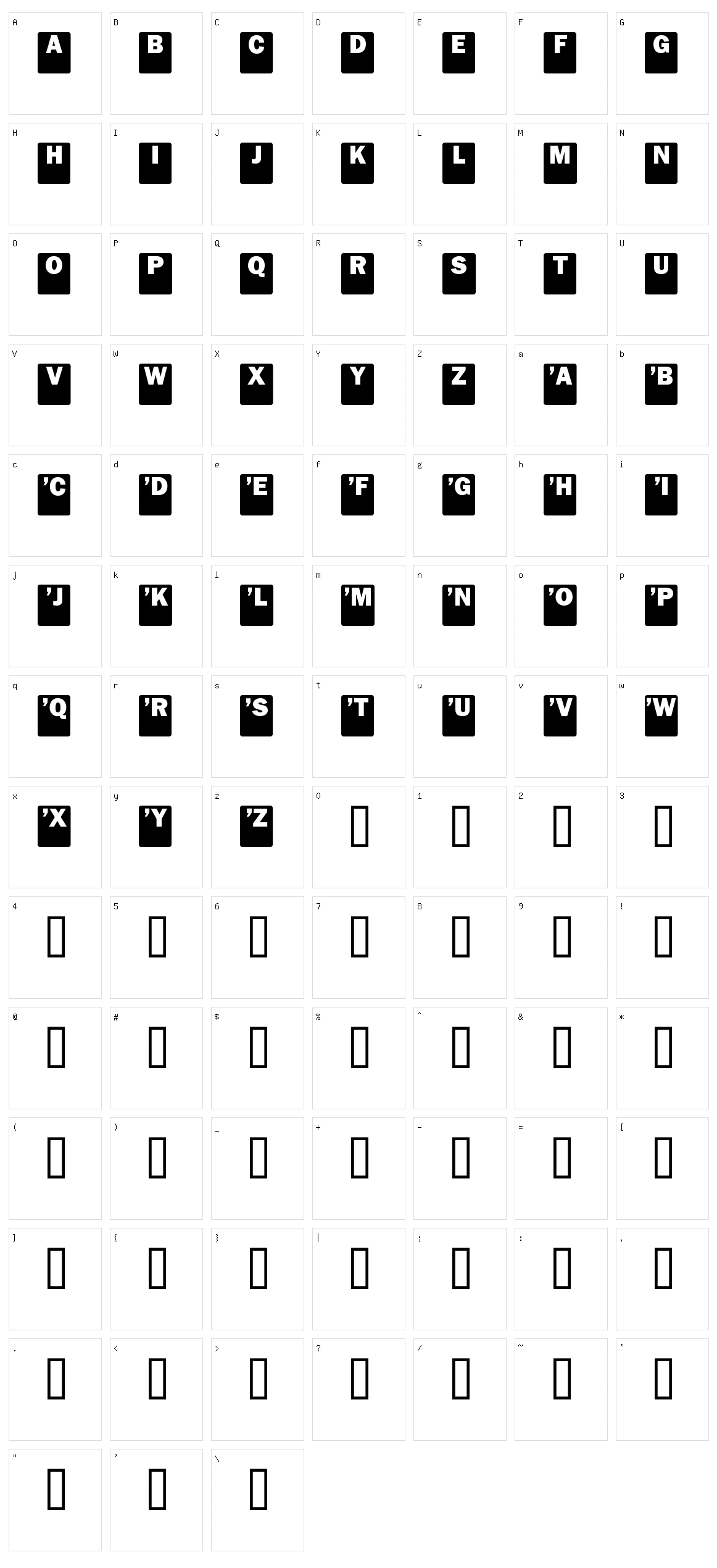 Drop Caps Character Set
