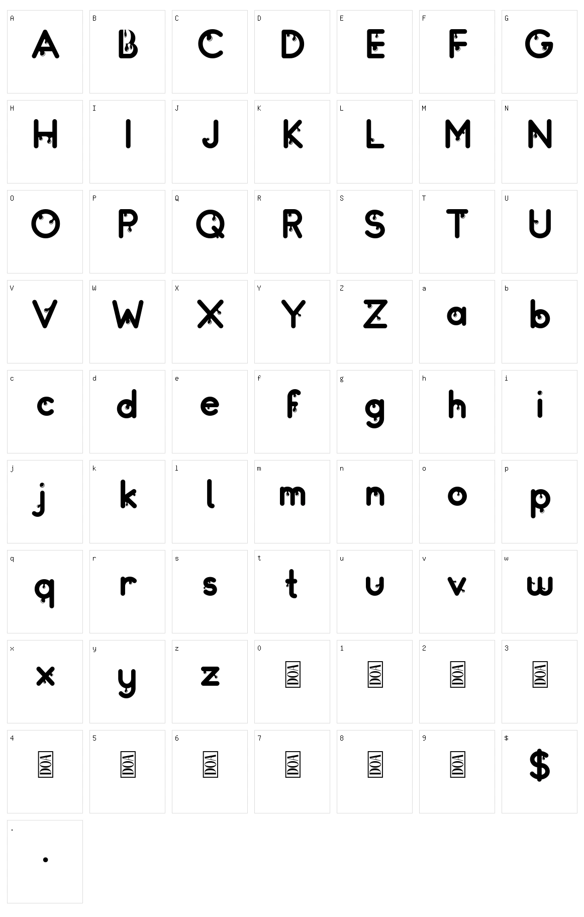 Drops Character Set