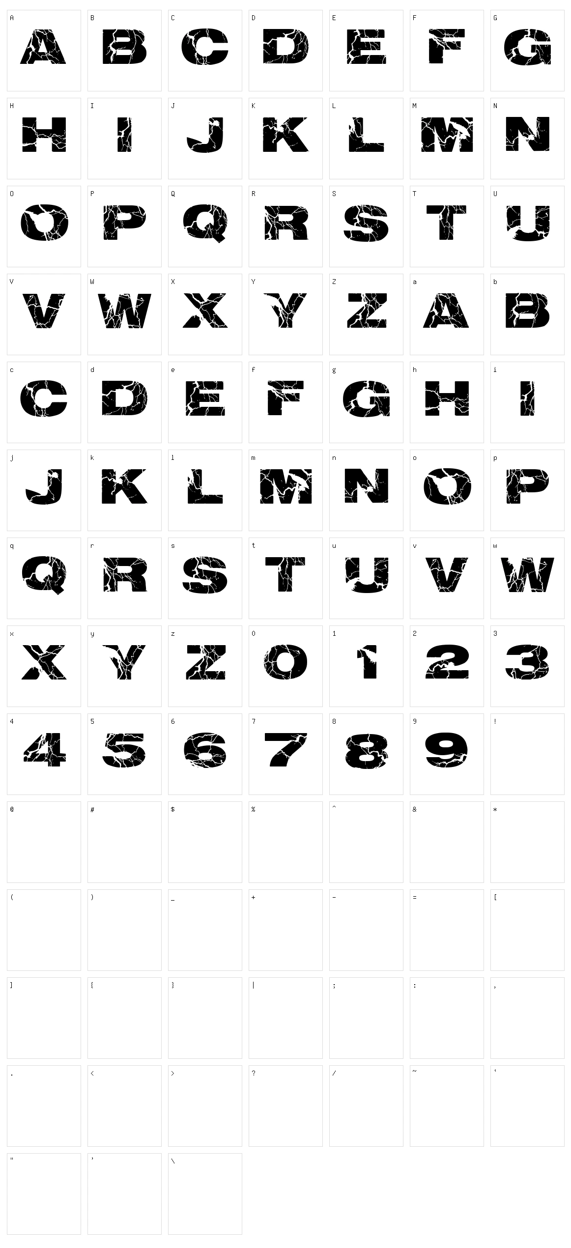 Electrical Character Set
