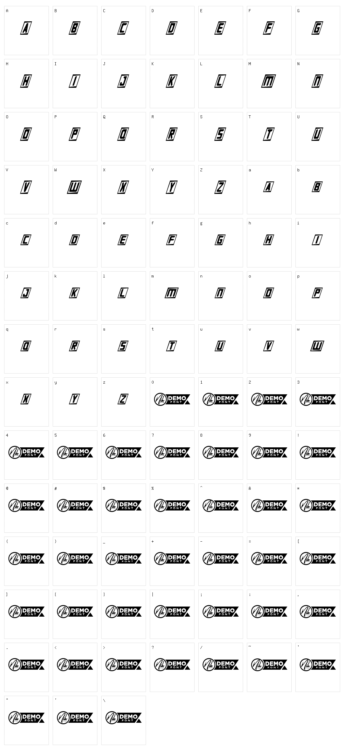 Elektroblooming Character Set