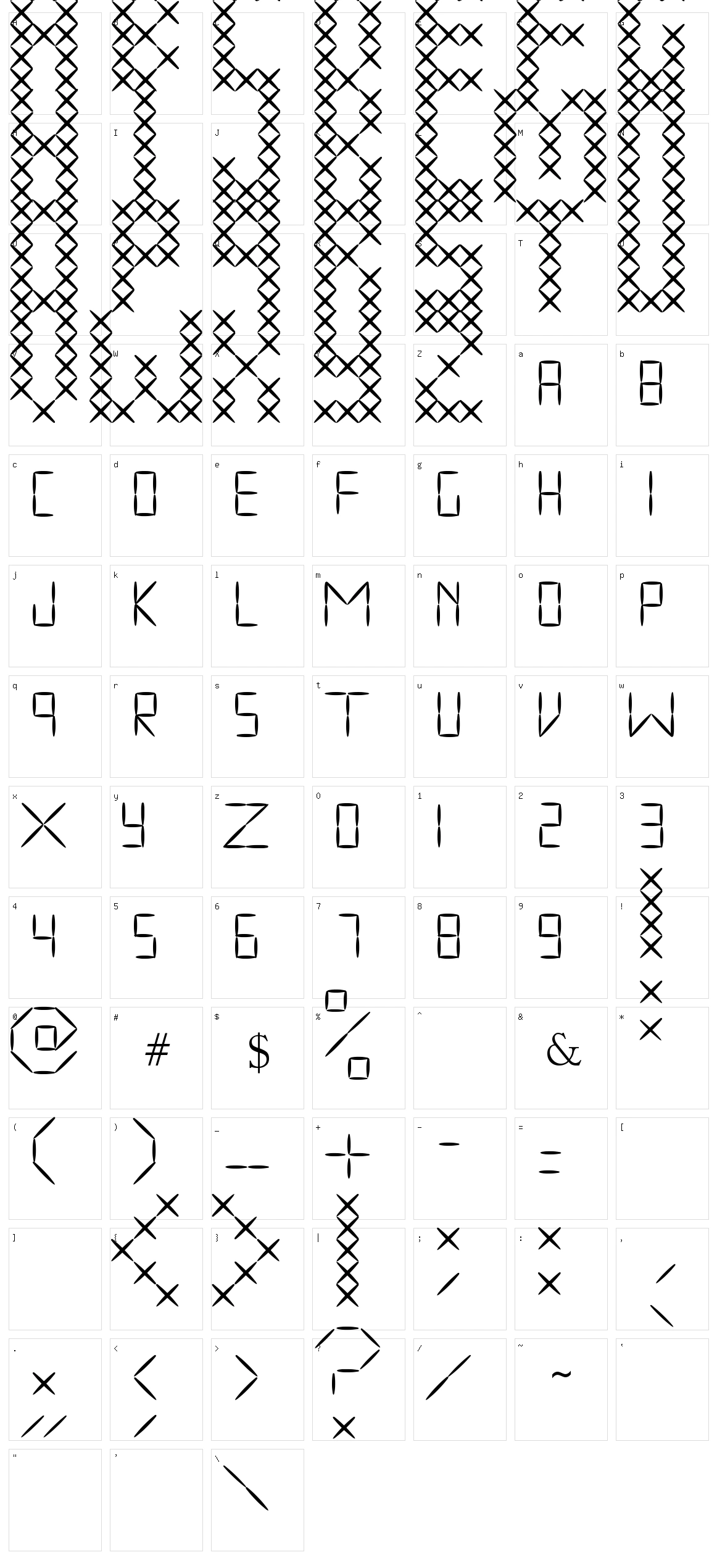 Embroid Character Set