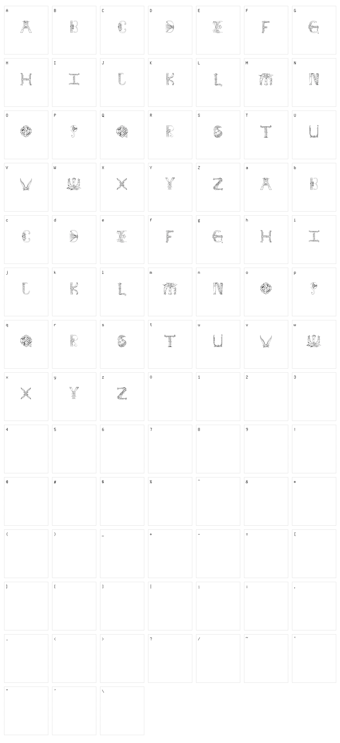 Empress Character Set