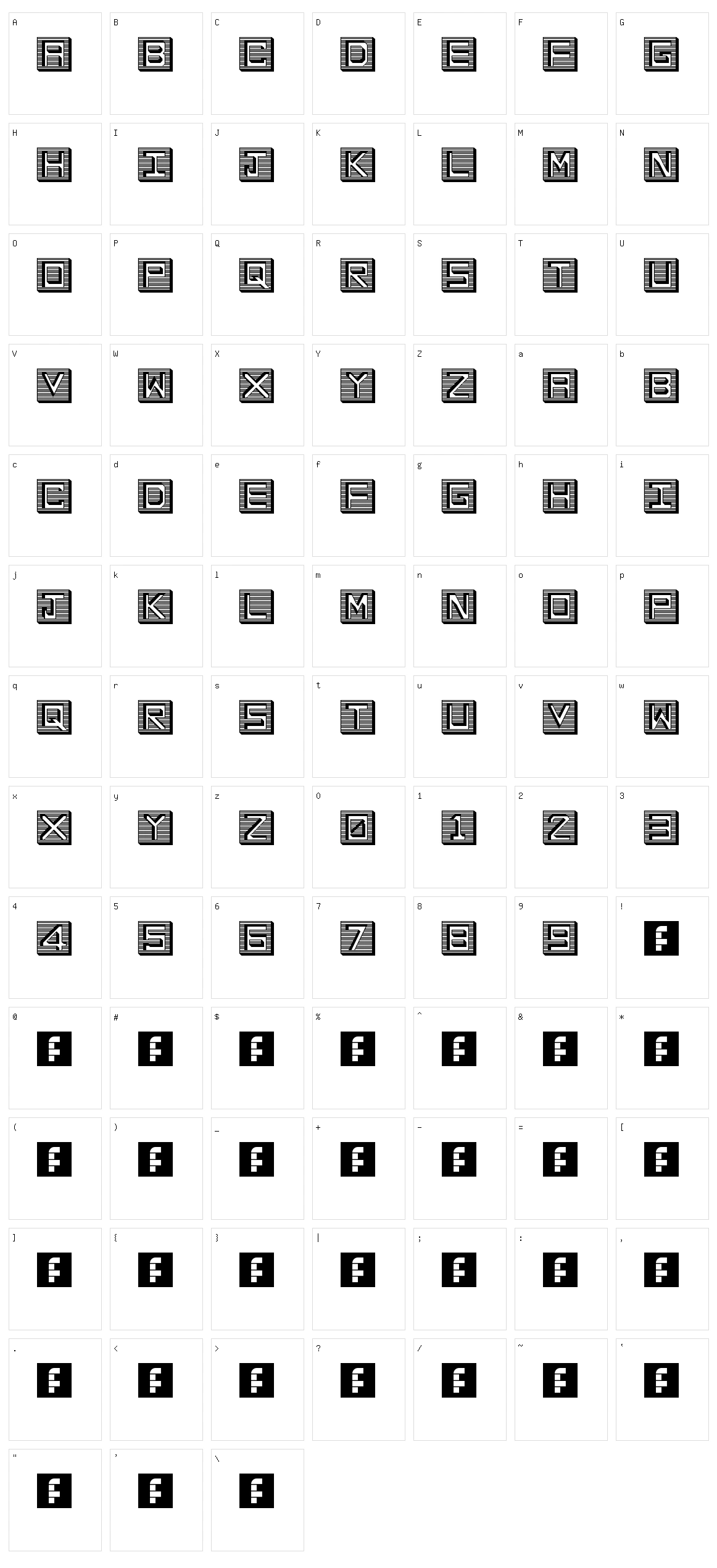 En Hollow Tiles Character Set