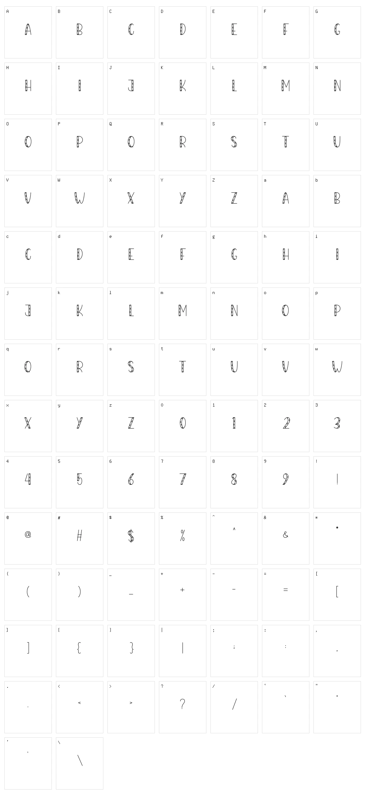 Engel Character Set