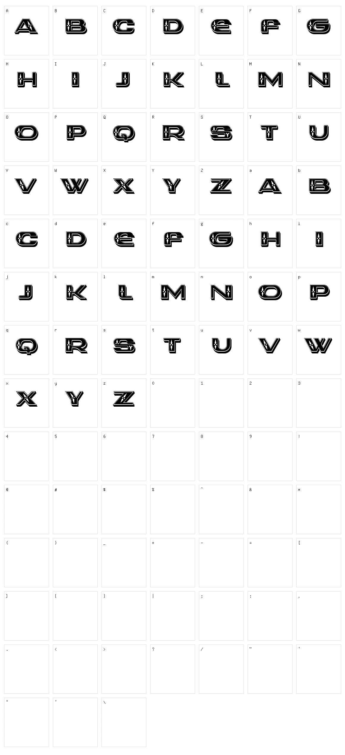 Engeza Character Set
