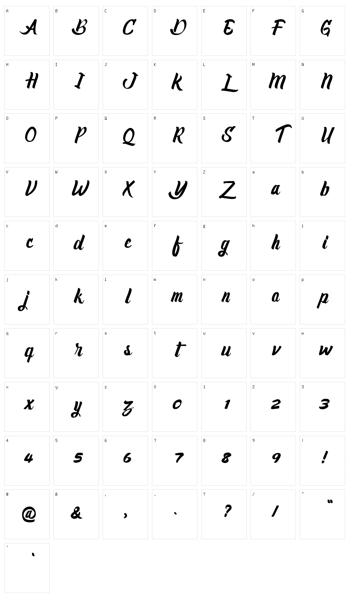 Claiborne Character Set