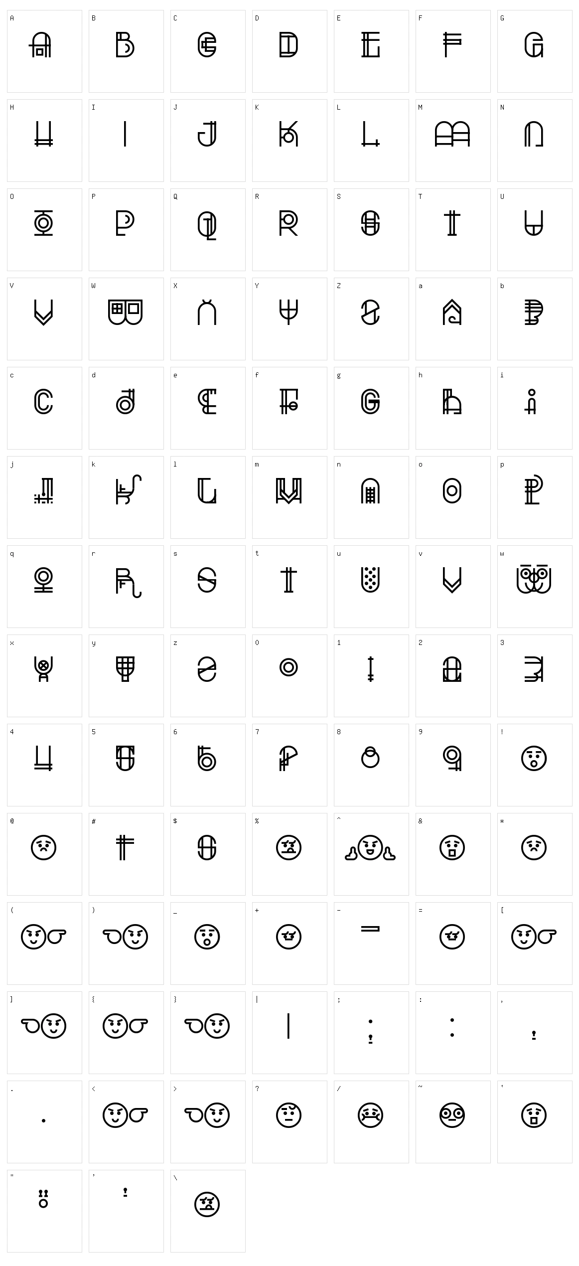 Escalatio Character Set