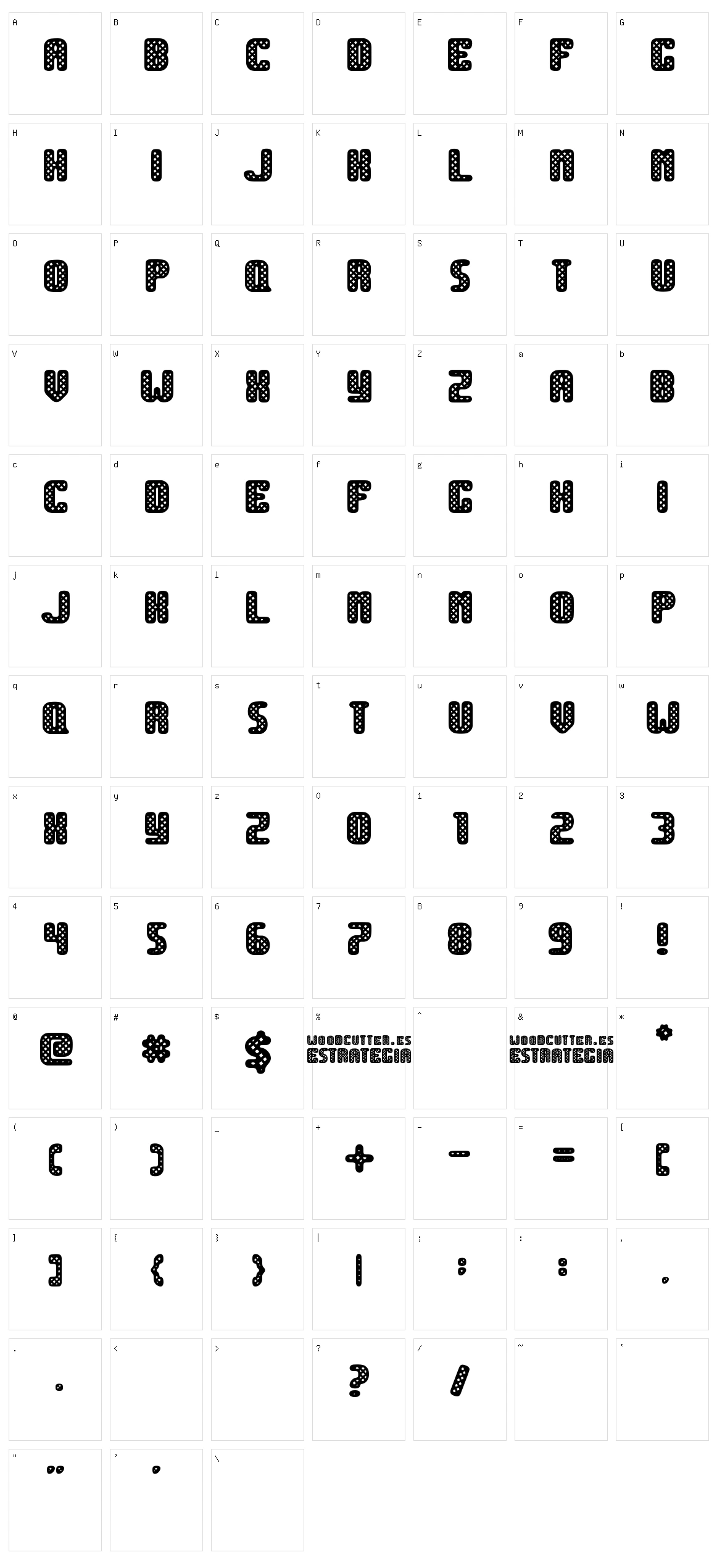 Estrategia Character Set