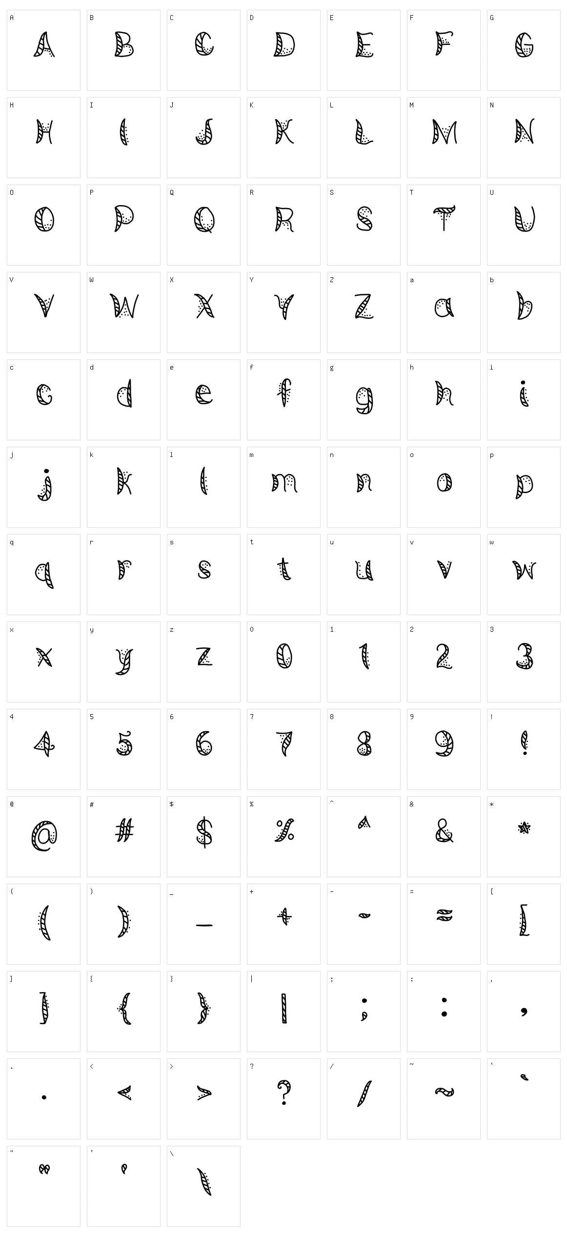 European Jazz American Music Character Set