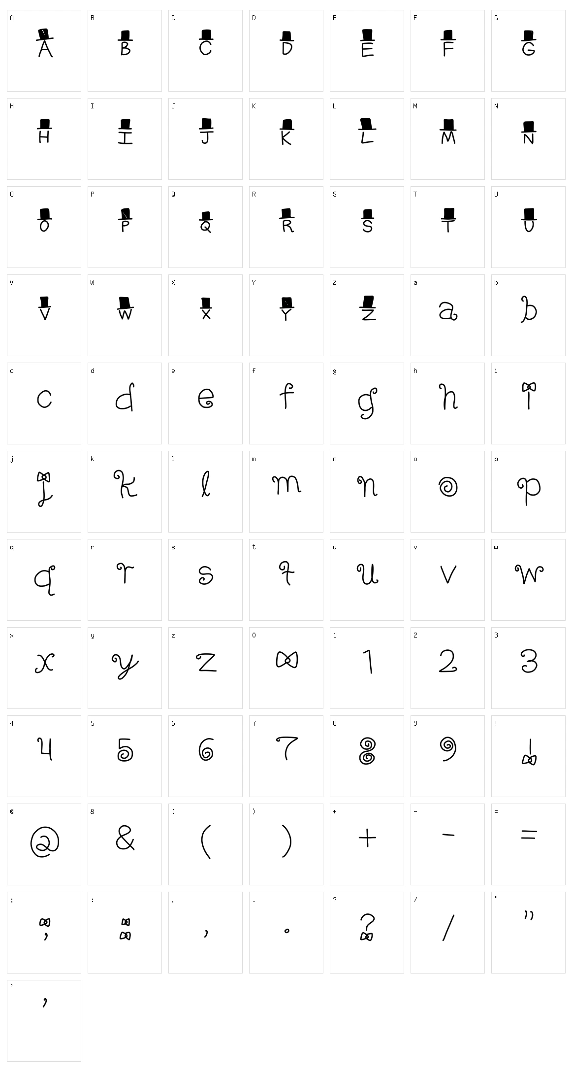 Fancy! Character Set