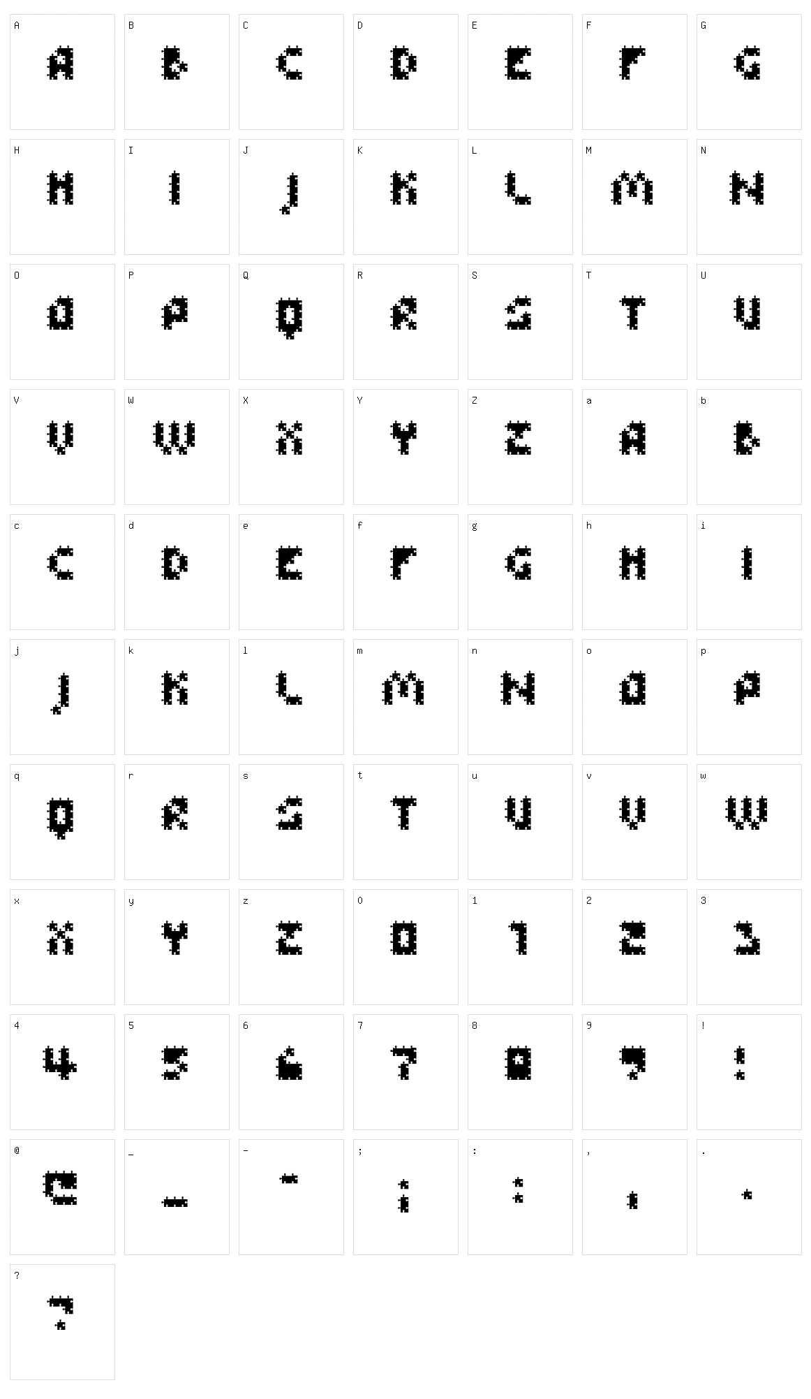 FFU Puzzle Character Set