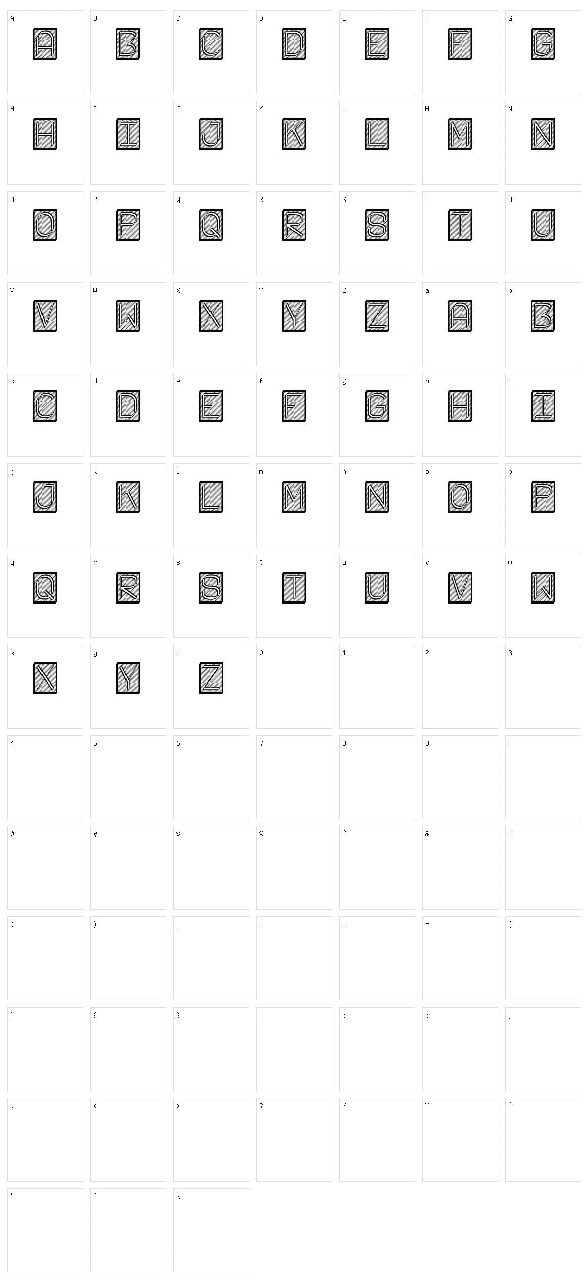 Fichas ST Character Set